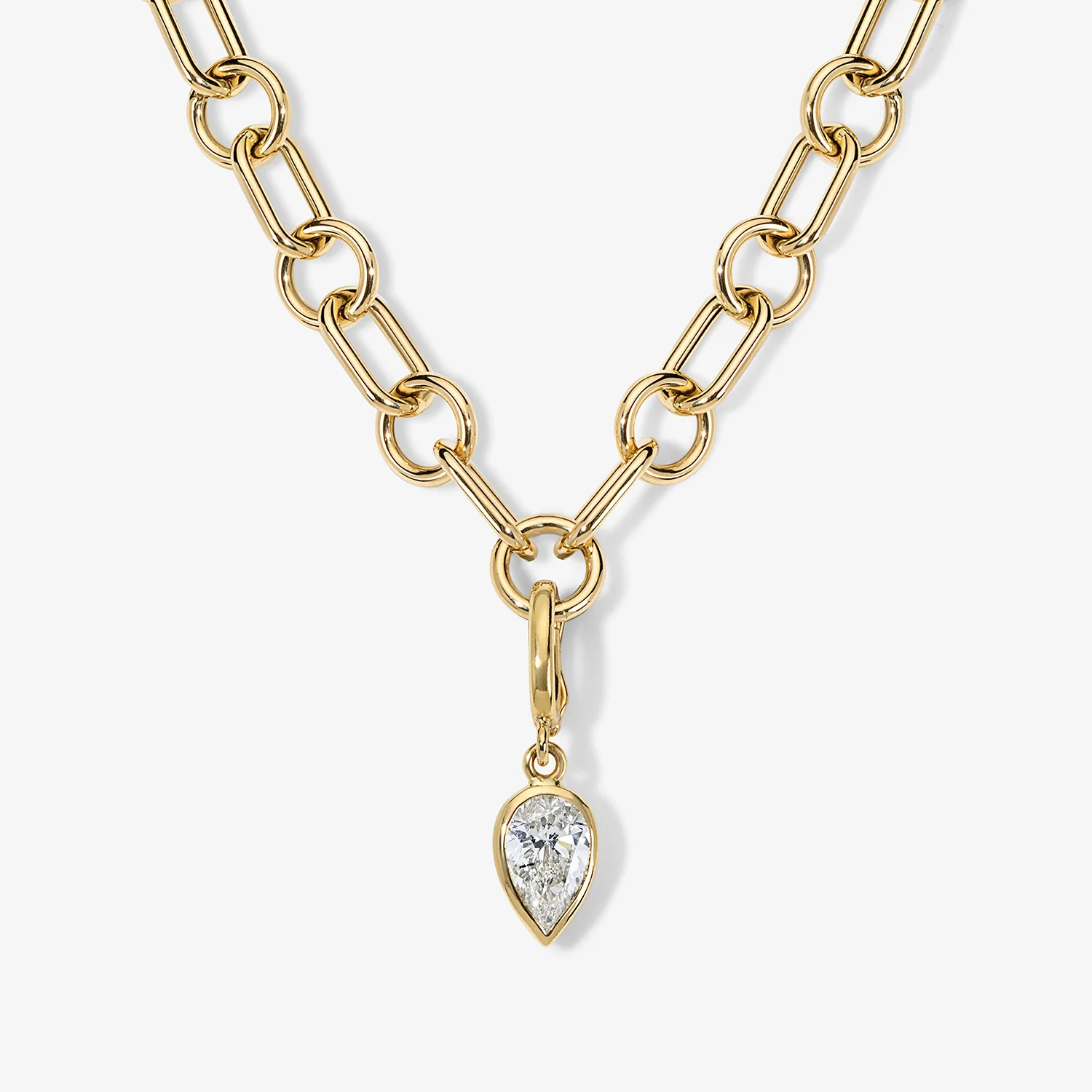 Airy Oval Round Chain Necklace - Image 2
