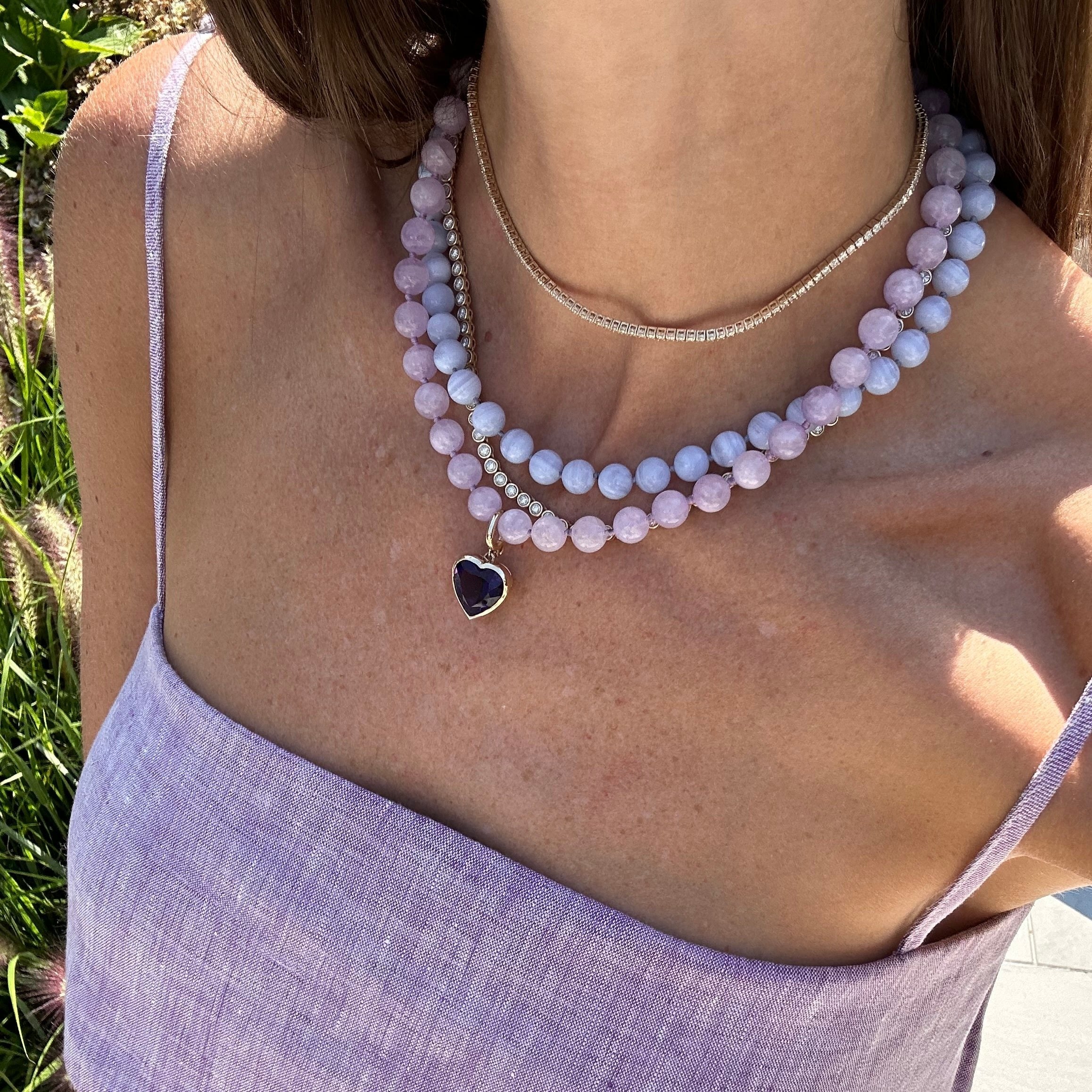 Margot Amethyst Heart Charm - Image 3