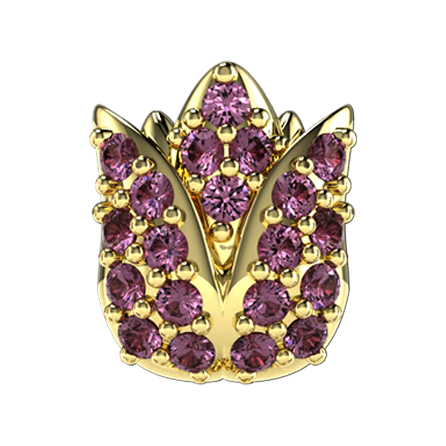 Amethyst Tulip Slider Charm