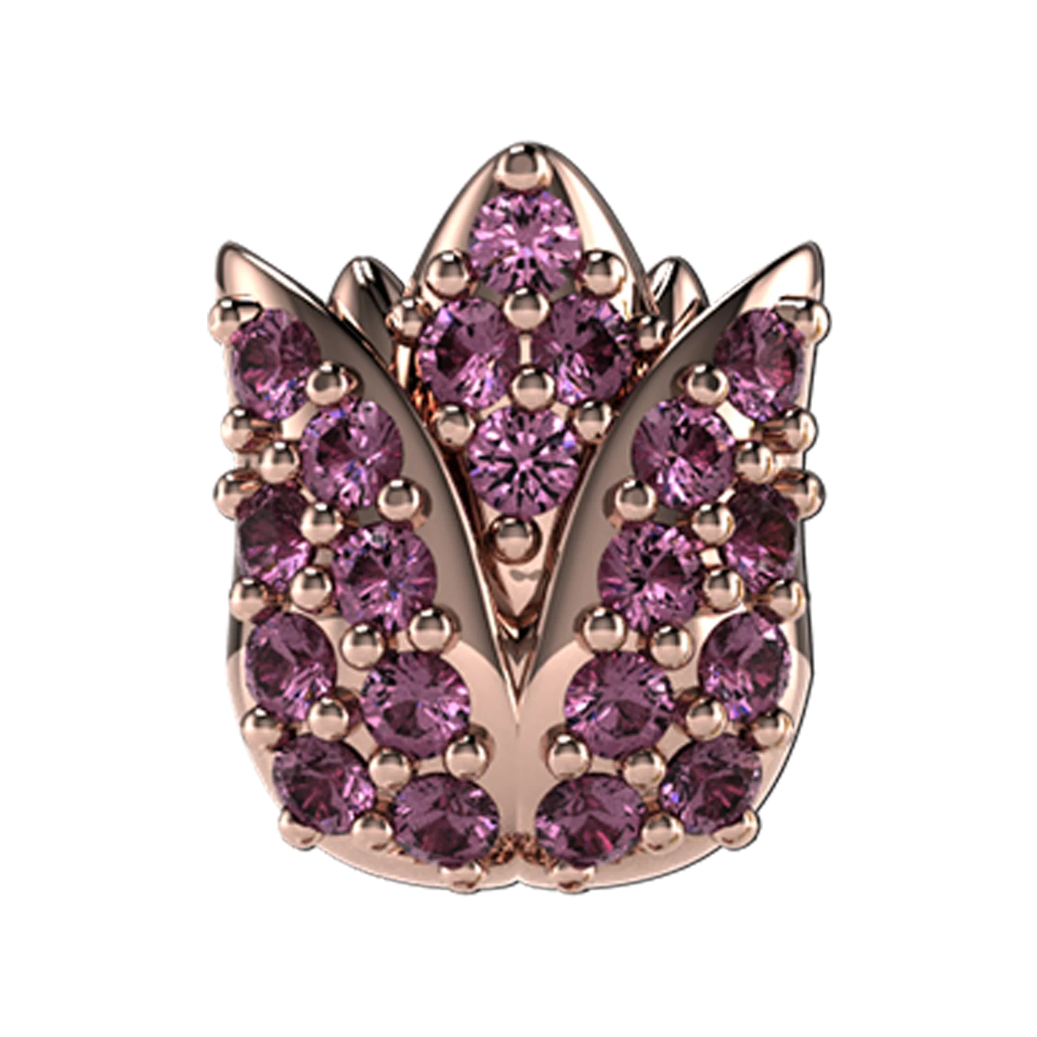 Amethyst Tulip Slider Charm - Image 3