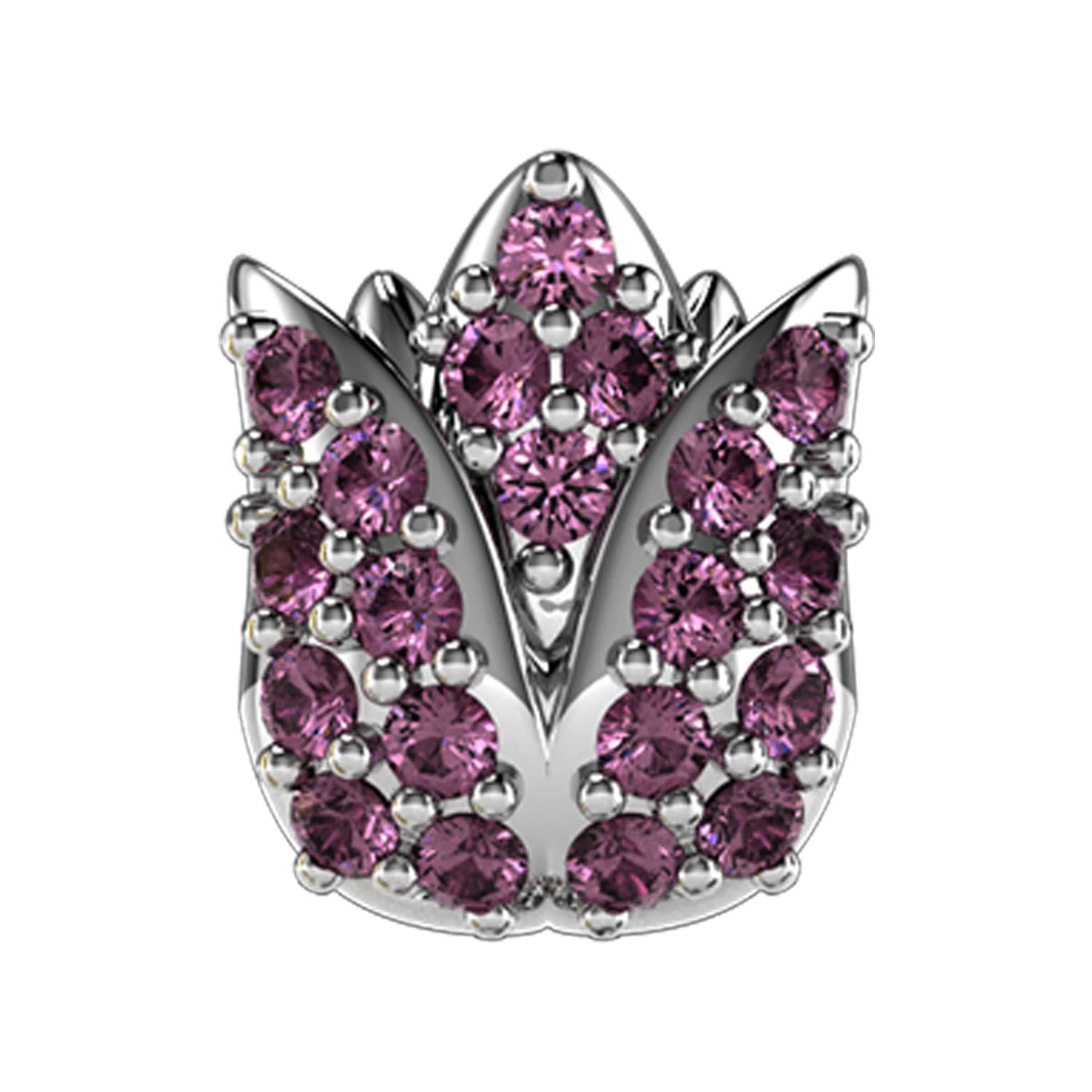 Amethyst Tulip Slider Charm - Image 4