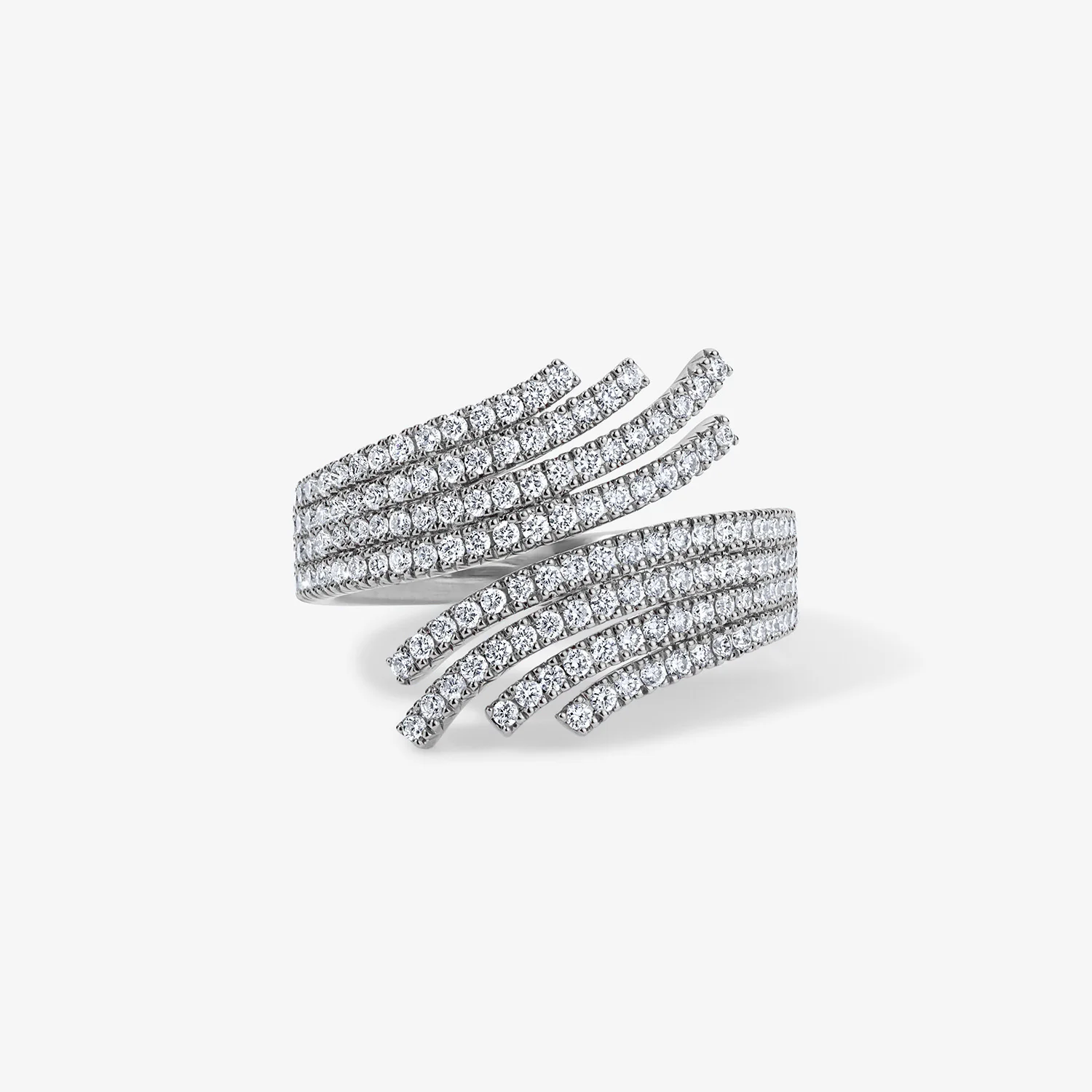 Astrid Pave Flare Bypass Ring - Image 4