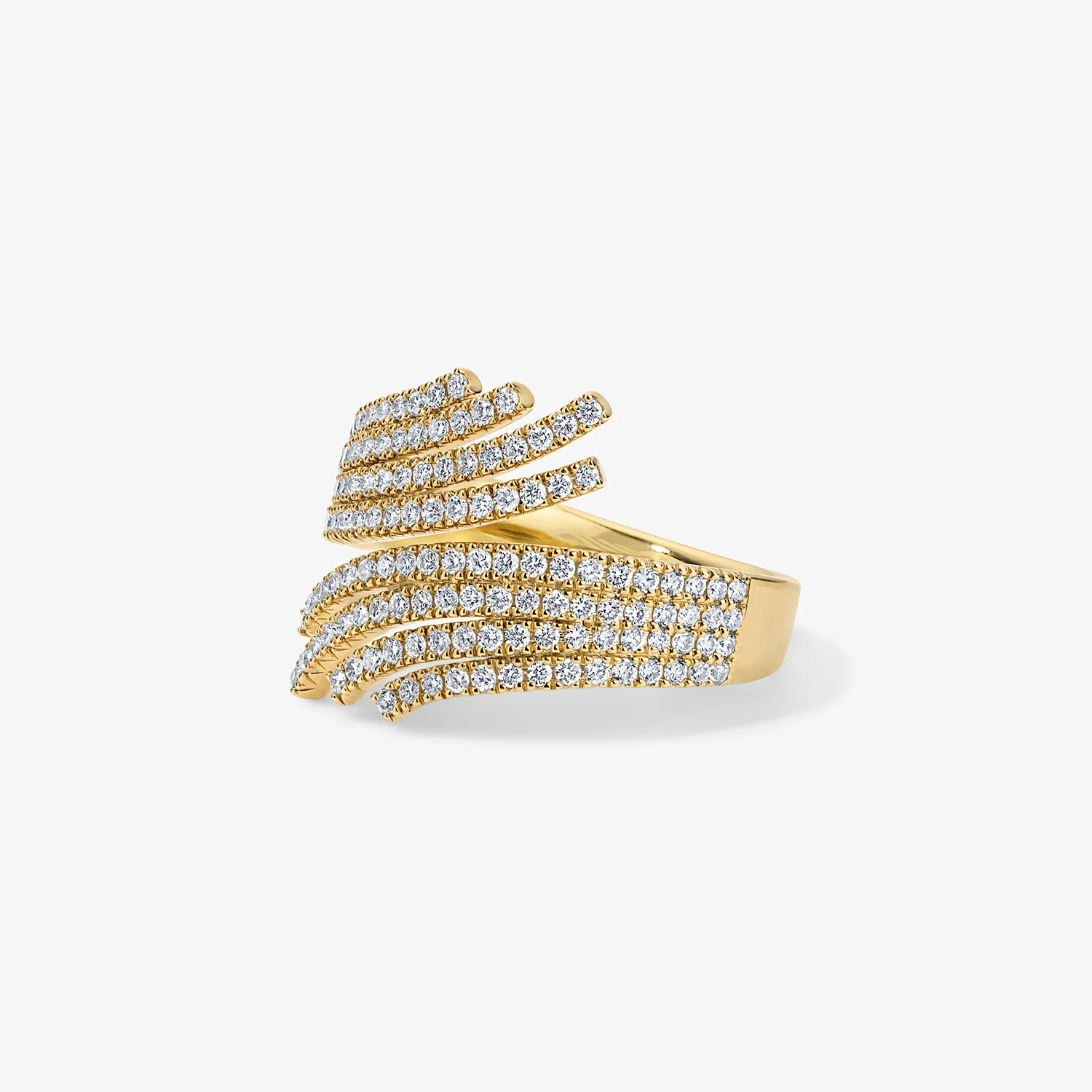 Astrid Pave Flare Bypass Ring - Image 5