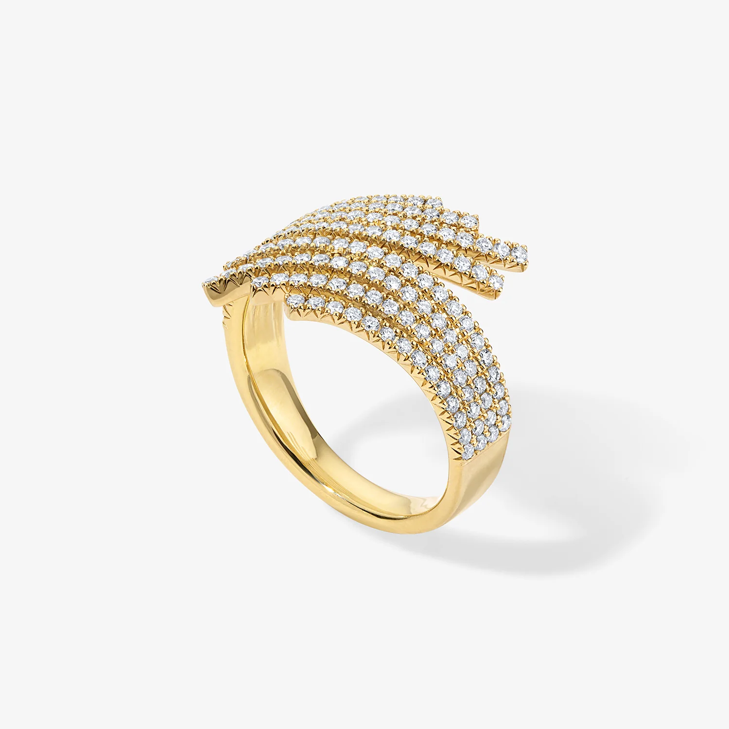 Astrid Pave Flare Bypass Ring - Image 6