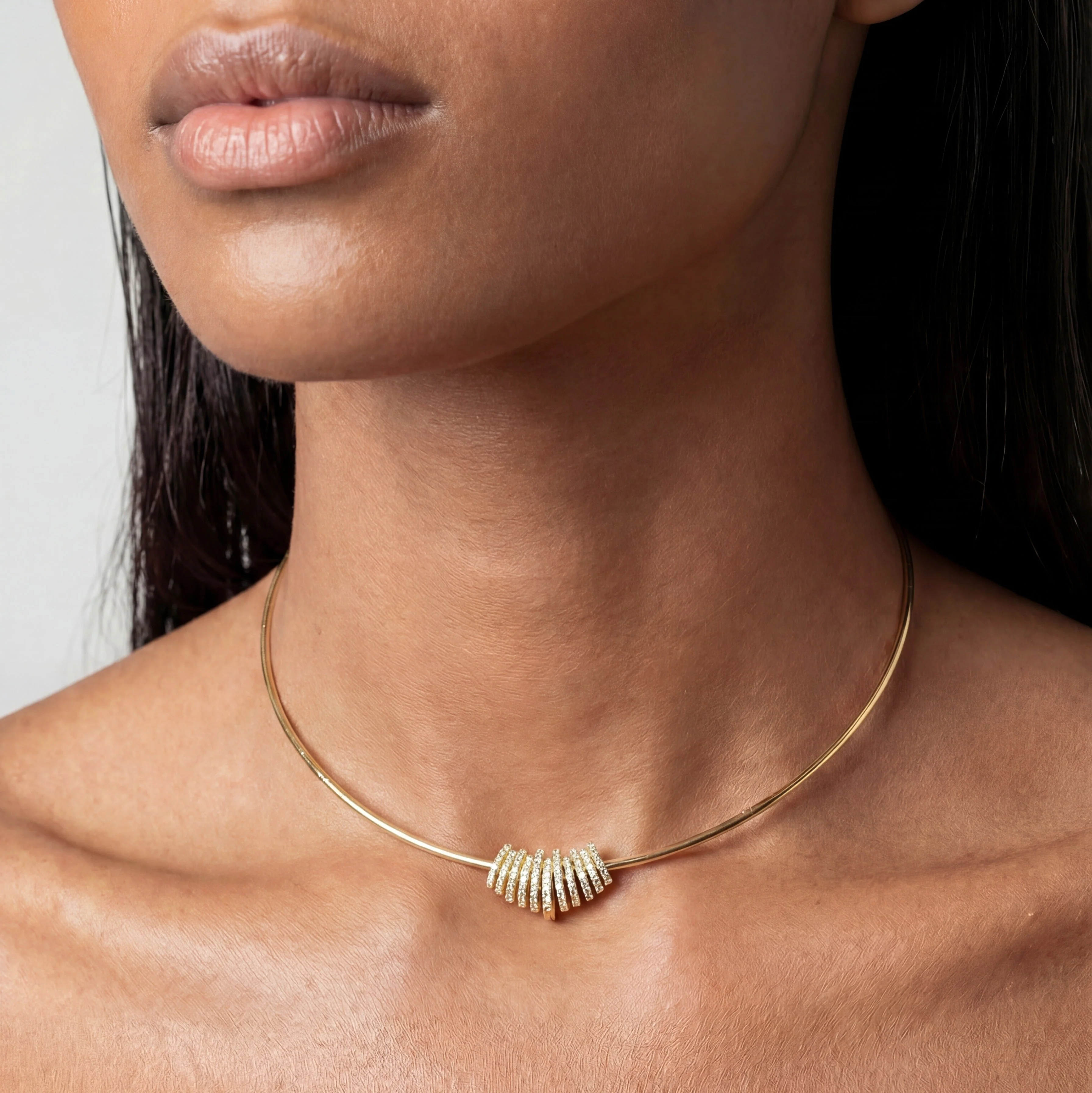 Astrid Pave Flare Pendant - Image 2