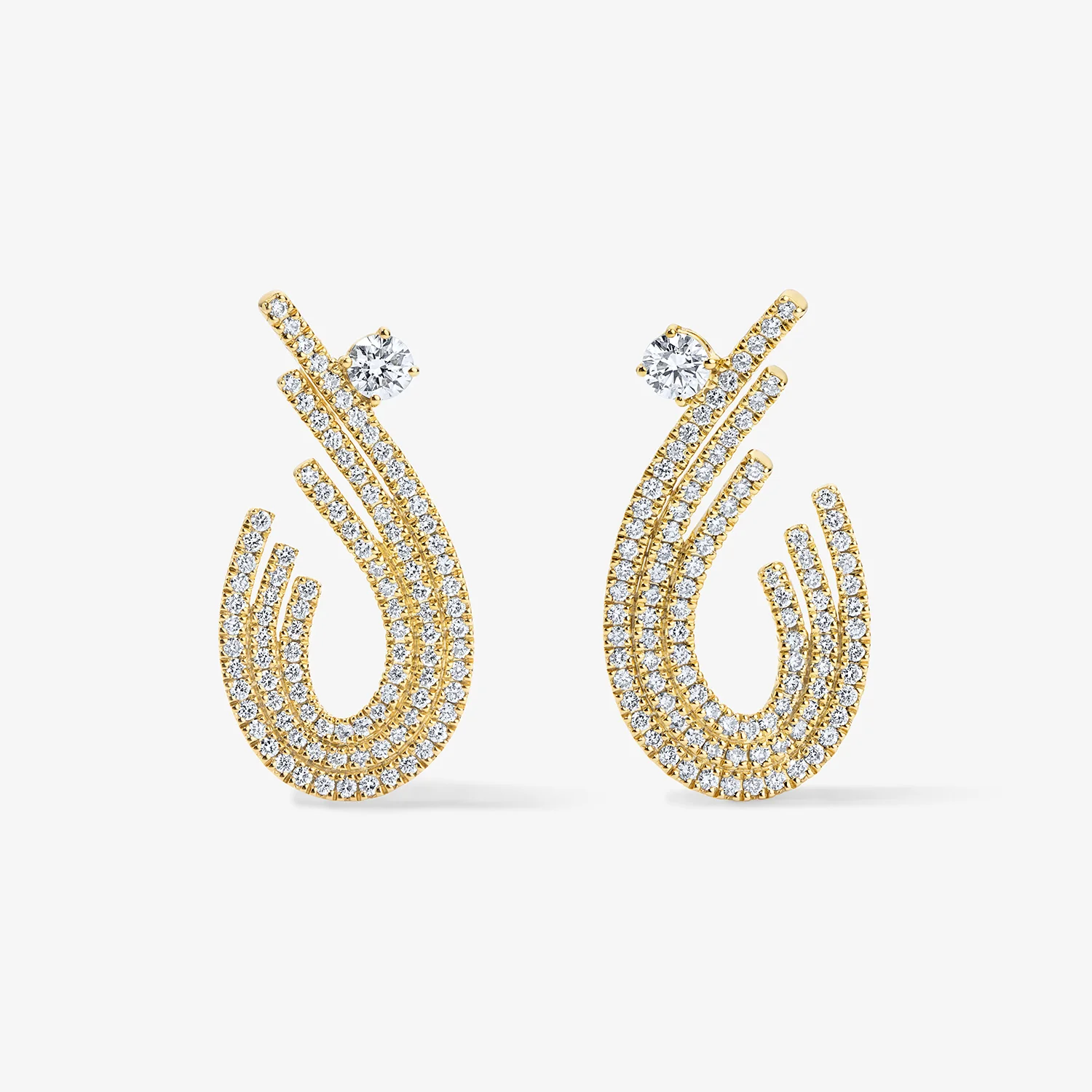 Astrid Pave Flare Statement Earrings