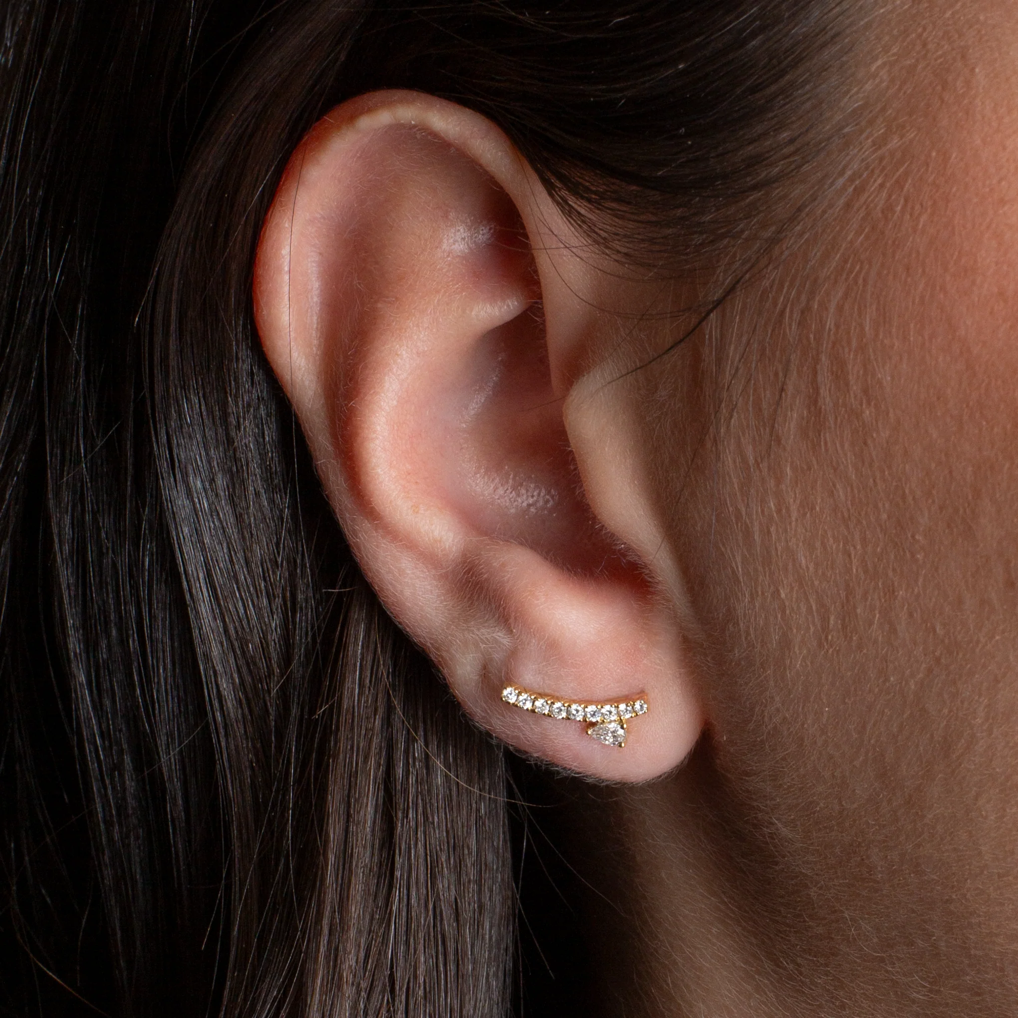 Astrid Pave Flare Studs - Image 4