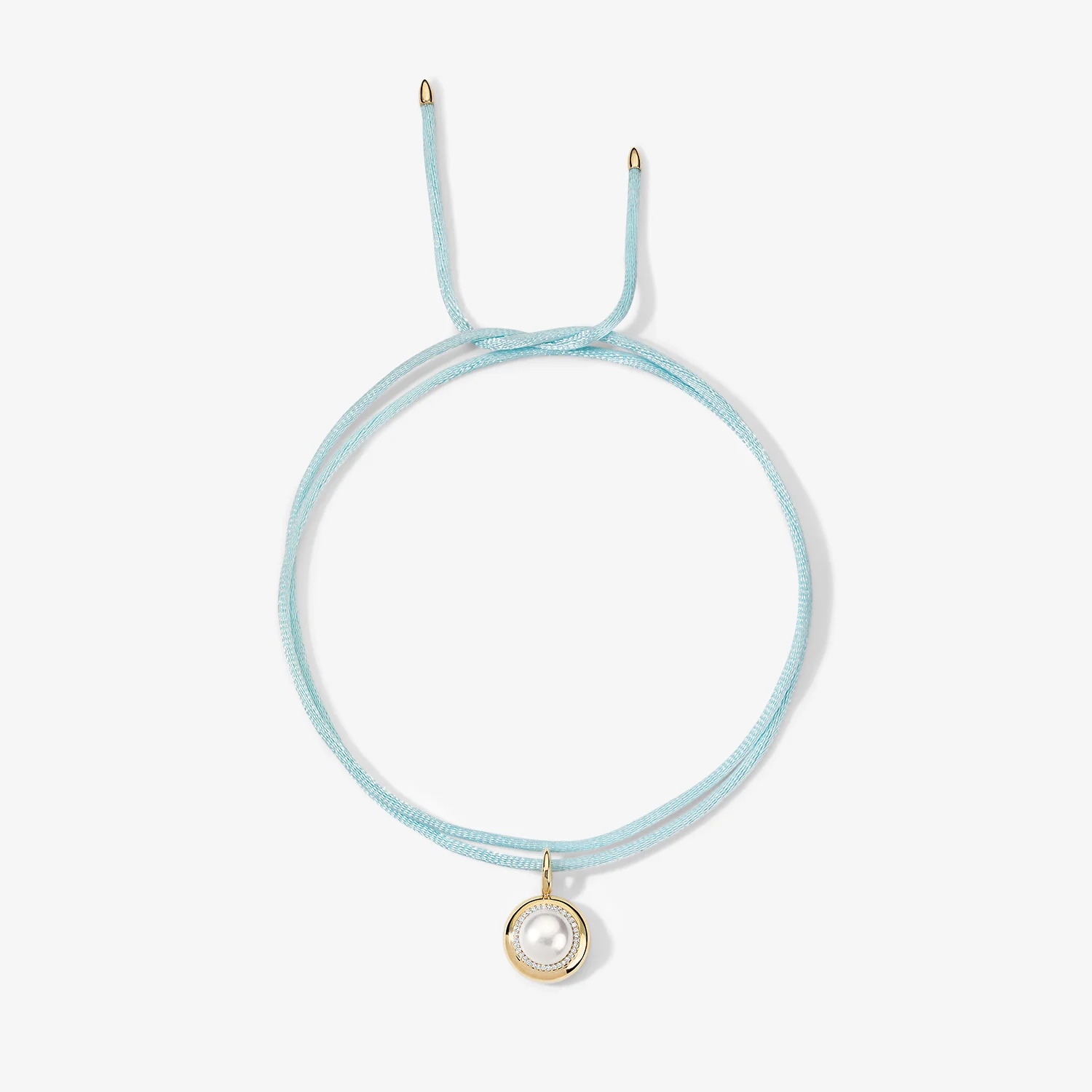 Kendall Baby Blue Satin Cord Necklace - Image 3