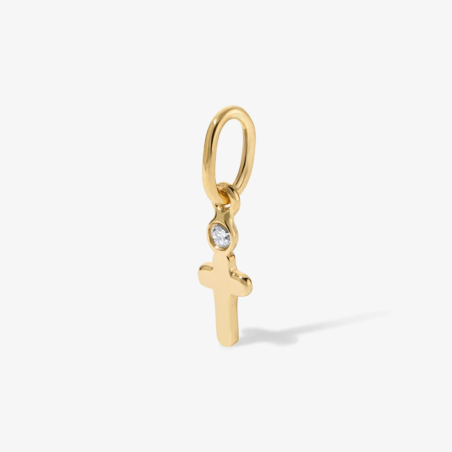 Baby Bubble Cross Diamond Charm - Image 2