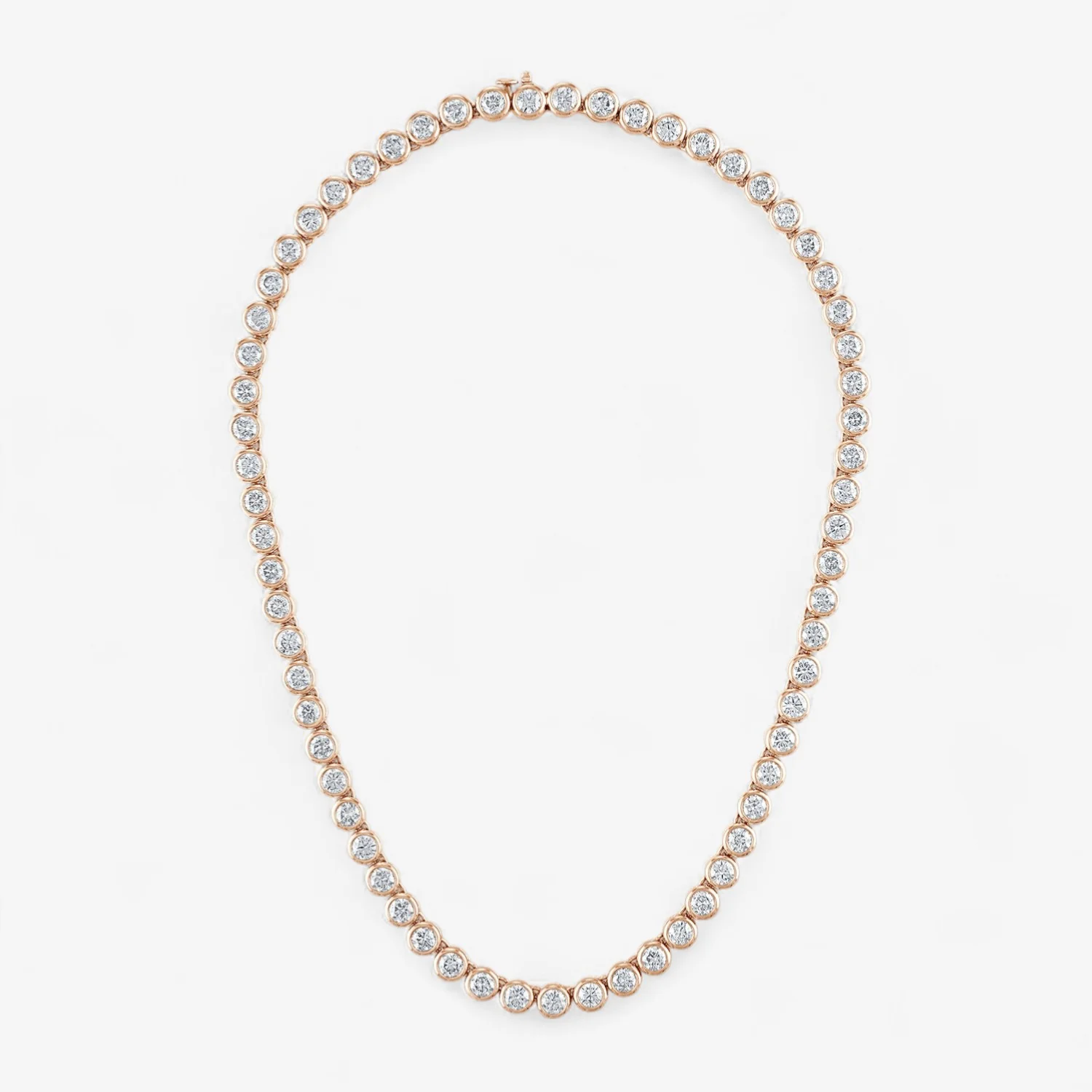 Margot Bezel Set Round Diamond Necklace - Image 5