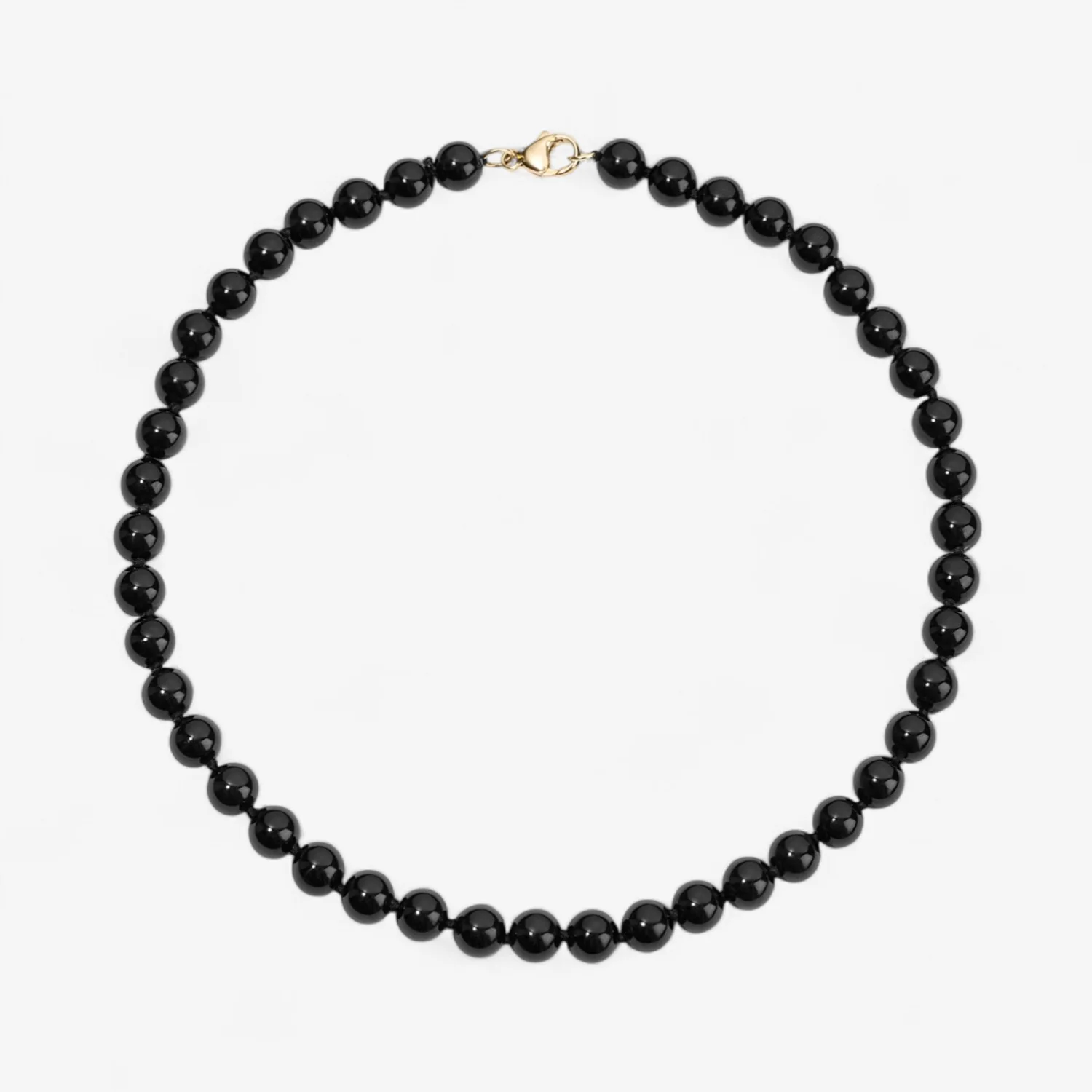 Kendall Black Agate Beaded Necklace