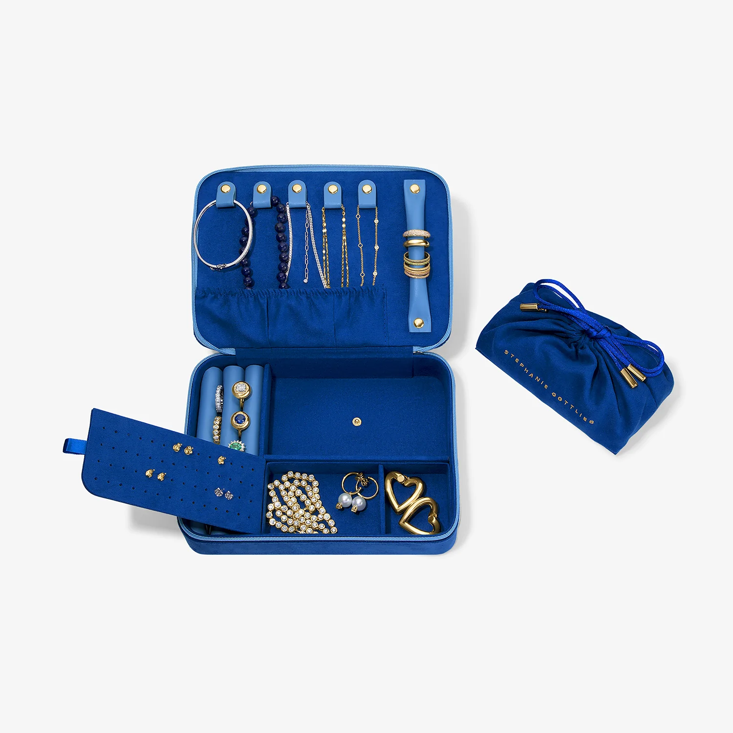 Blue Stephanie Gottlieb Jewelry Case - Image 4