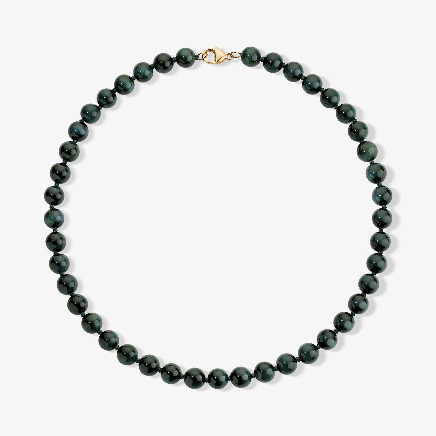 Kendall Blue Tigers Eye Beaded Necklace