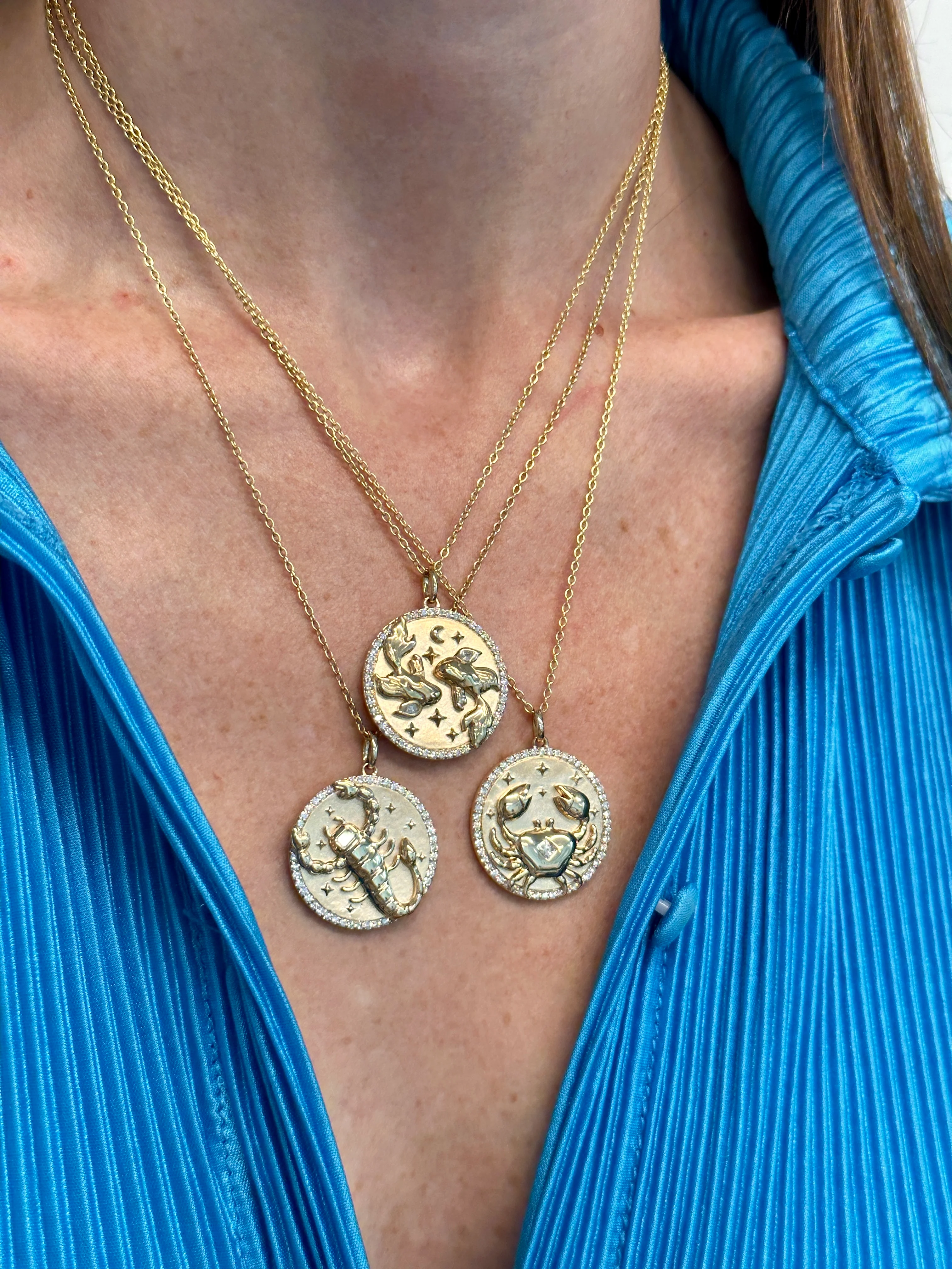 Cancer Token Zodiac Necklace - Image 2