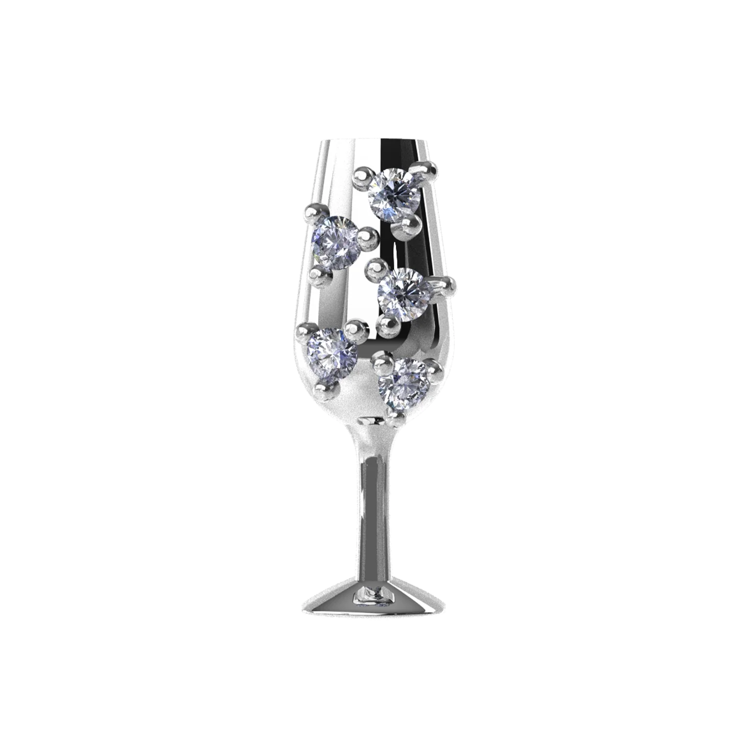 Slider Champagne Glass Charm - Image 2