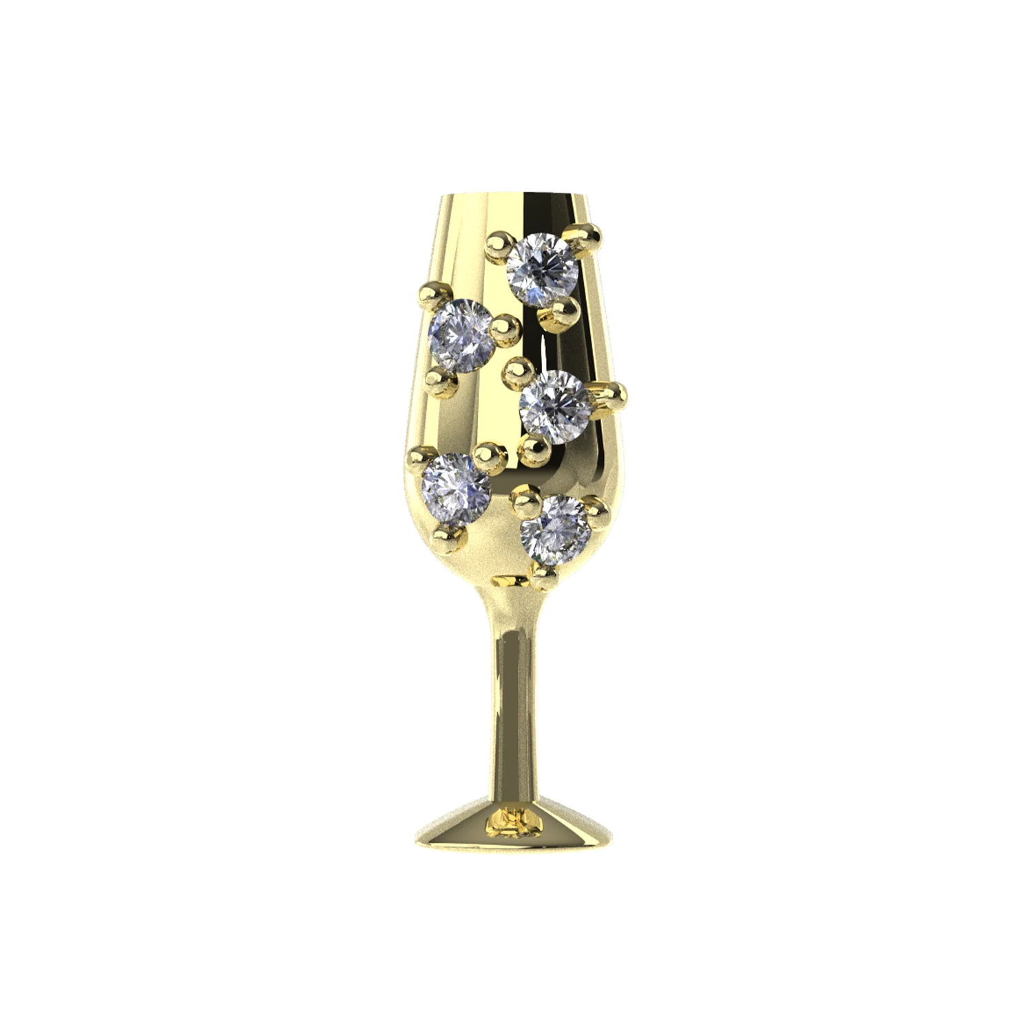 Slider Champagne Glass Charm - Image 3