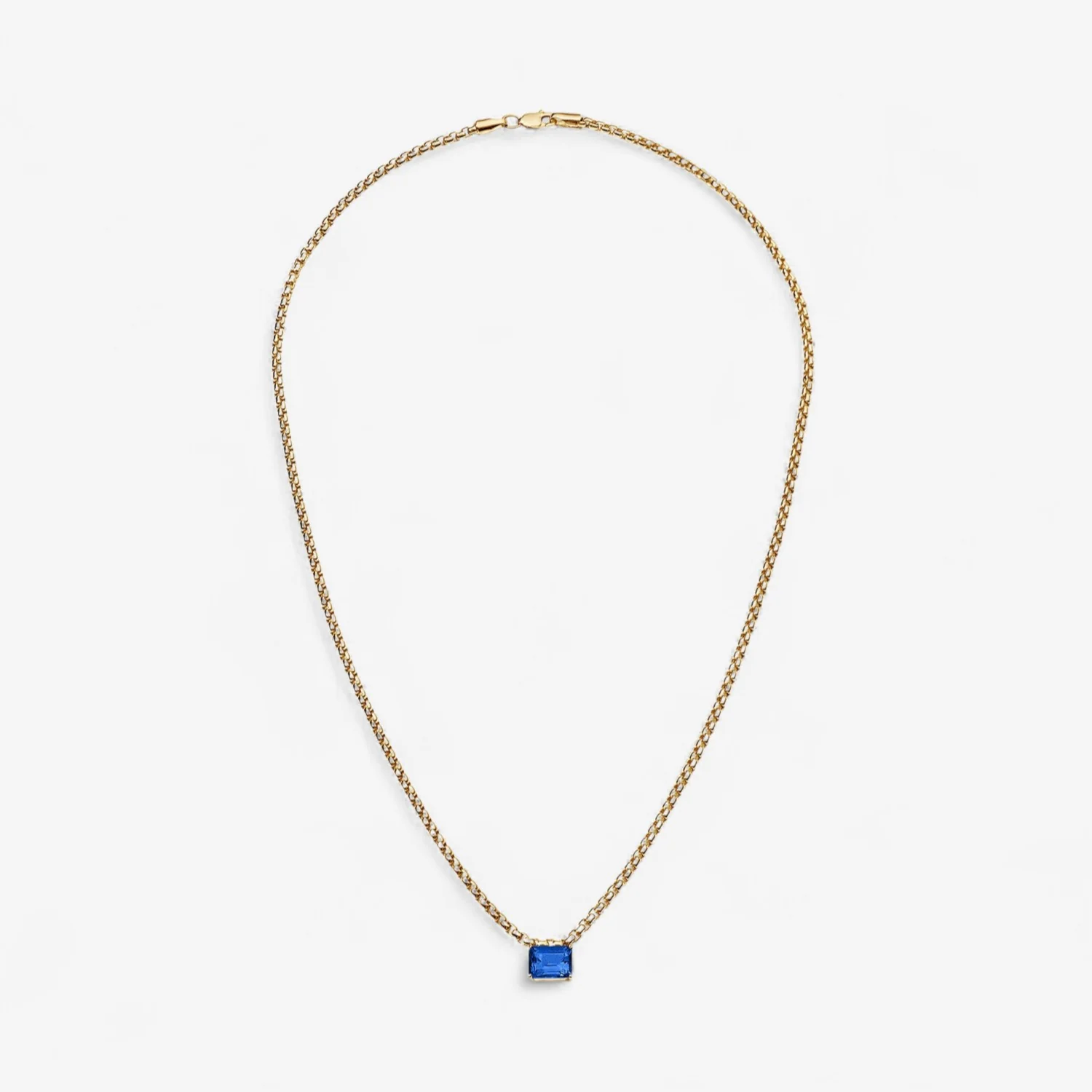 Avery Gemstone Box Chain Necklace - Image 10
