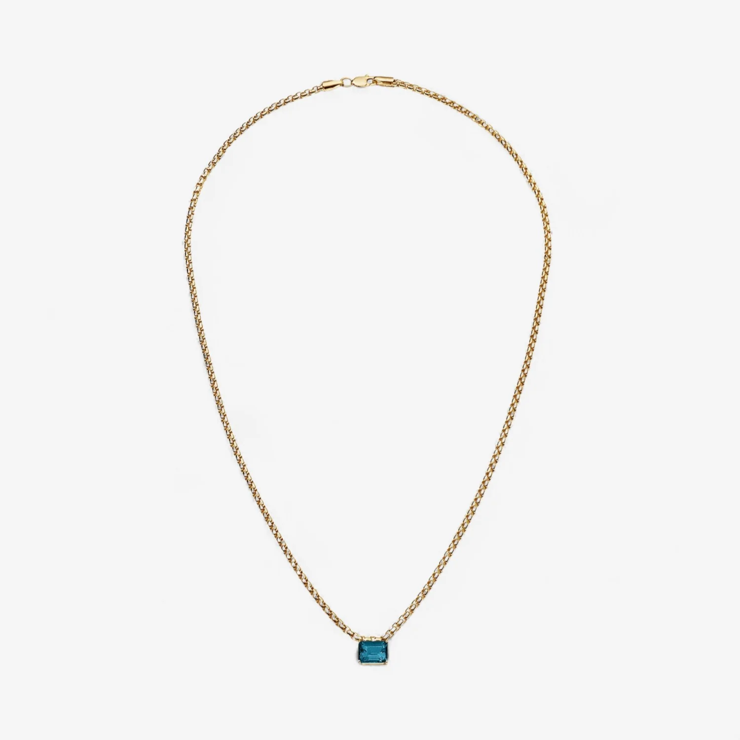 Avery Gemstone Box Chain Necklace - Image 12