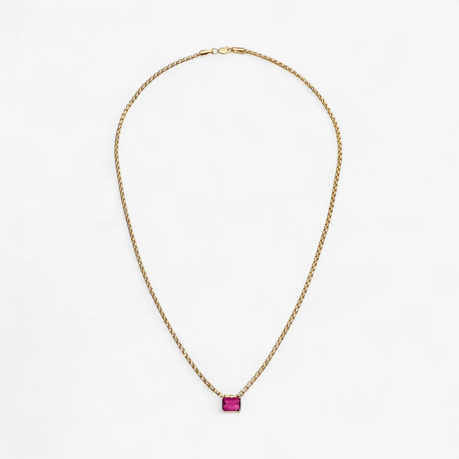 Avery Gemstone Box Chain Necklace - Image 14