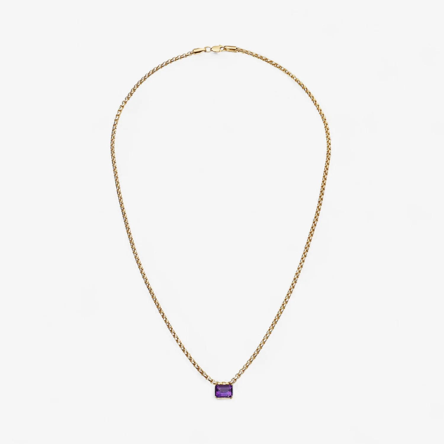 Avery Gemstone Box Chain Necklace - Image 15