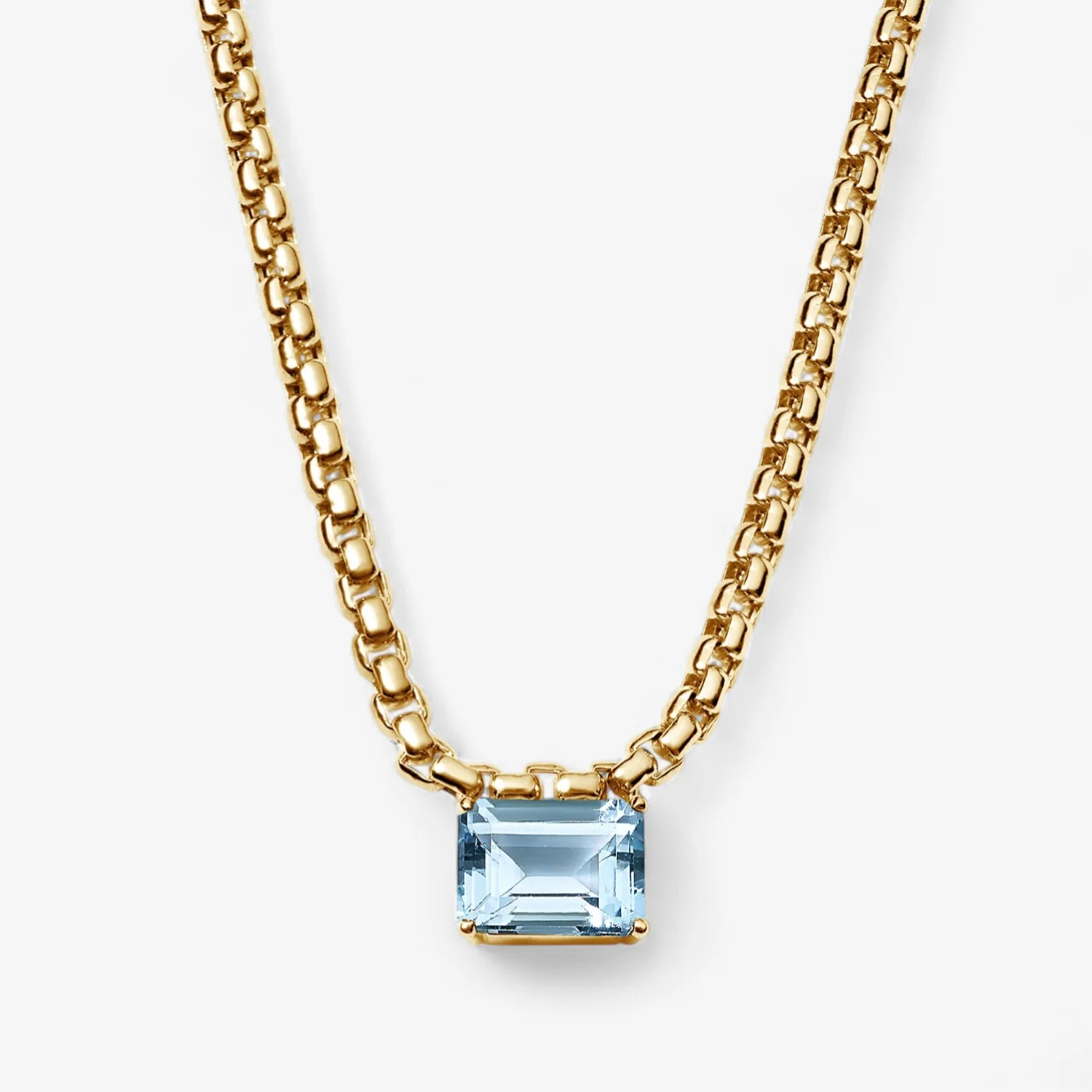 Avery Gemstone Box Chain Necklace - Image 3