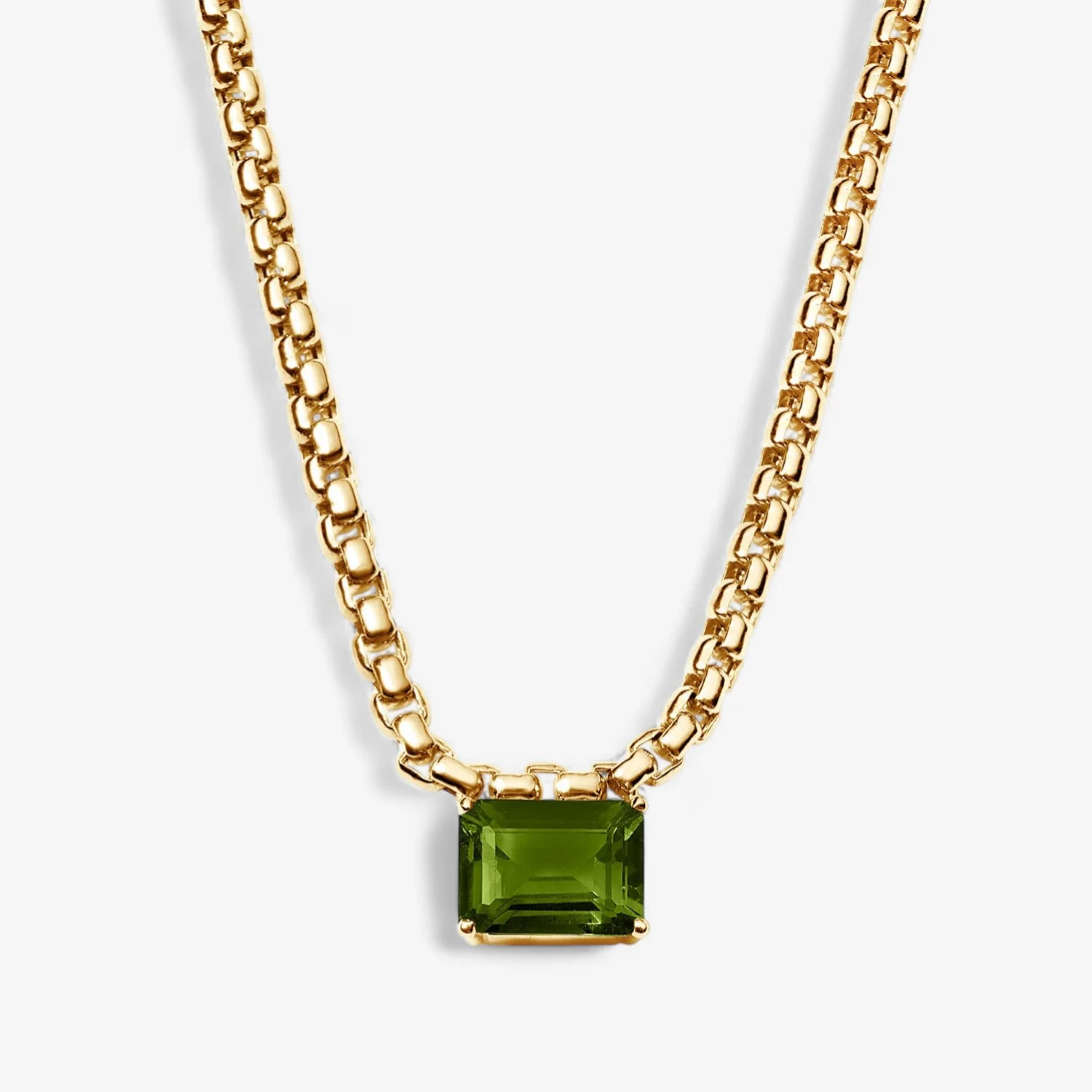Avery Gemstone Box Chain Necklace - Image 5