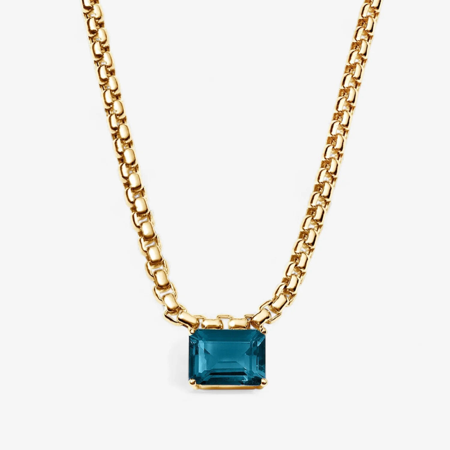 Avery Gemstone Box Chain Necklace - Image 6