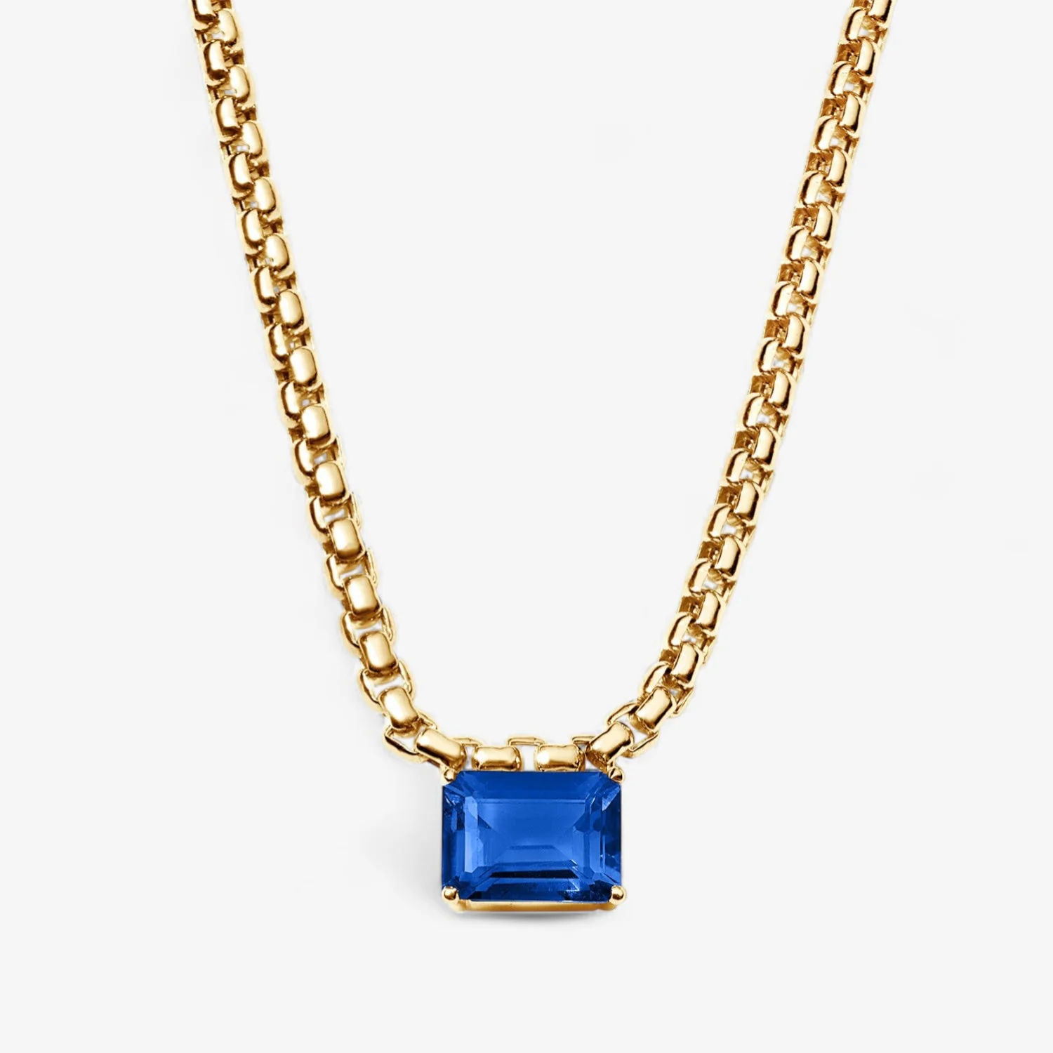 Avery Gemstone Box Chain Necklace - Image 7