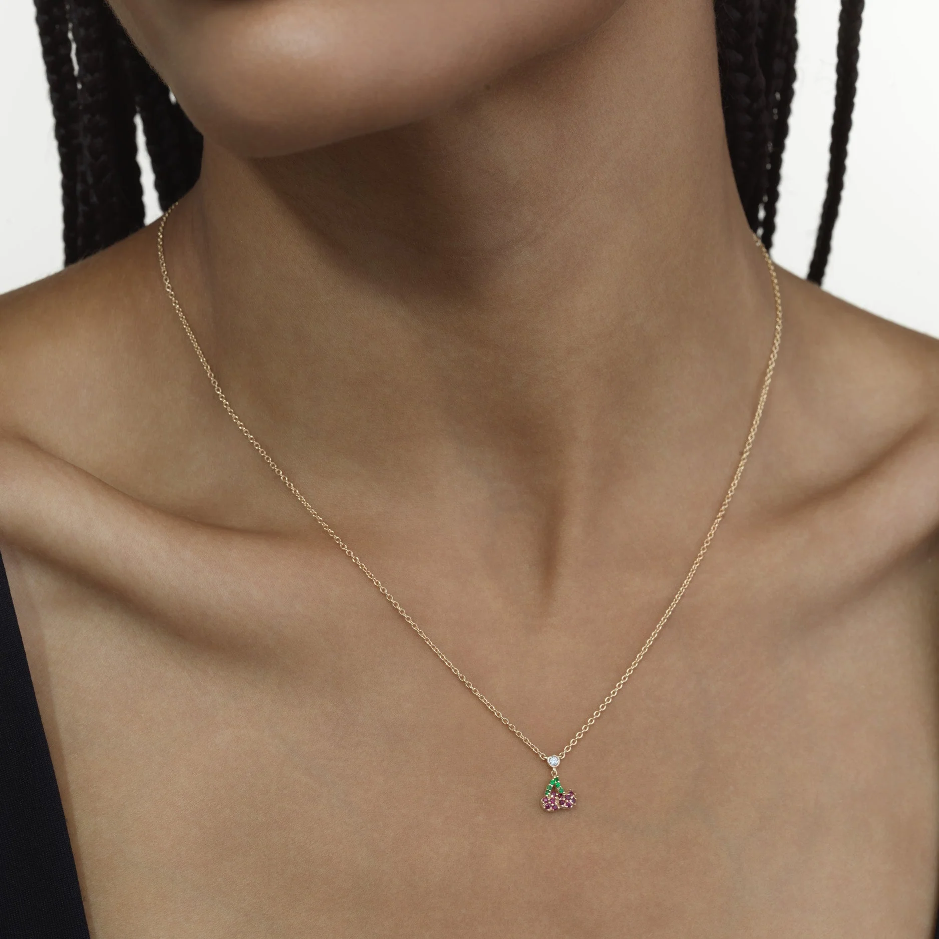 Cocktail Cherry Chain Necklace - Image 3