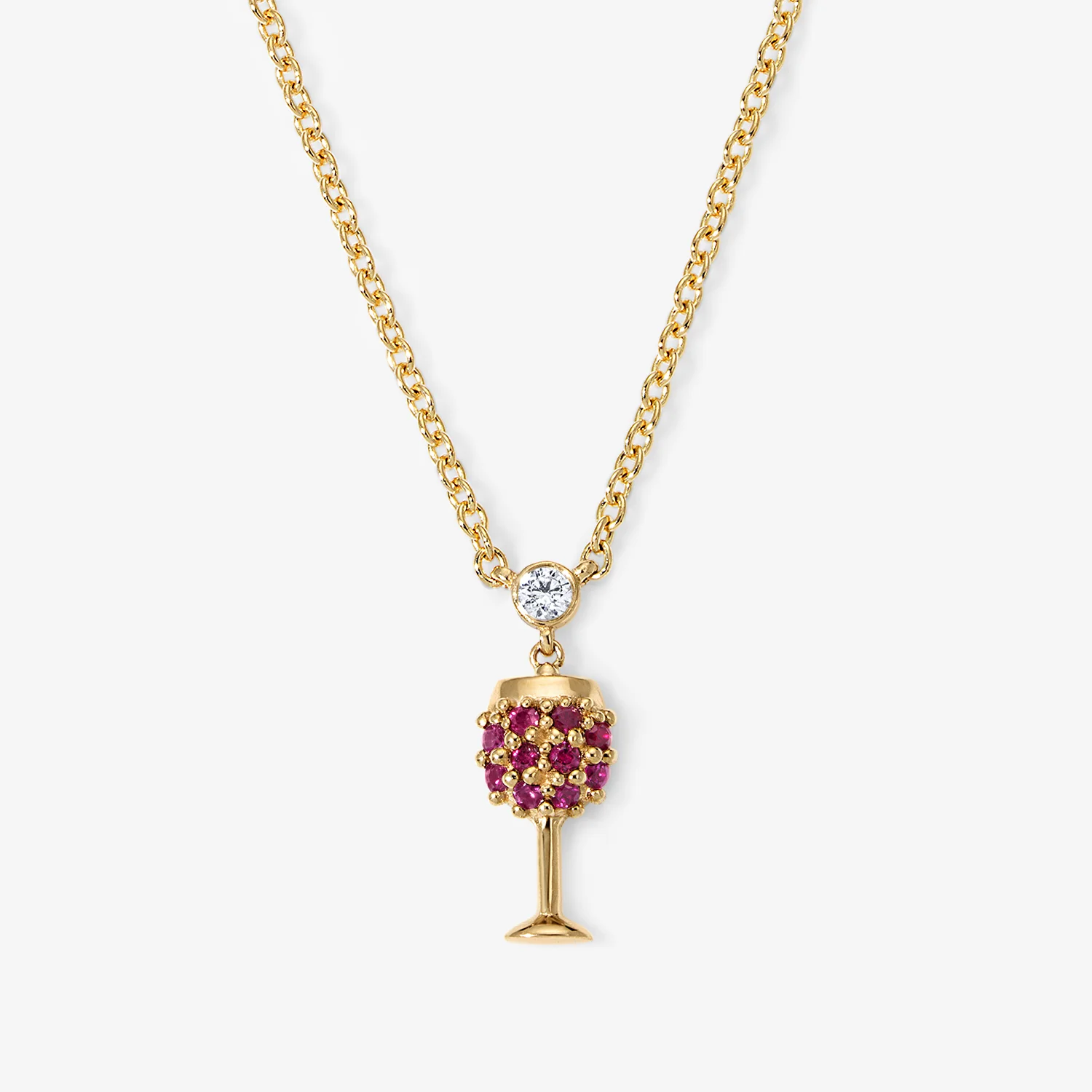 Cocktail Red Wine Chain Necklace