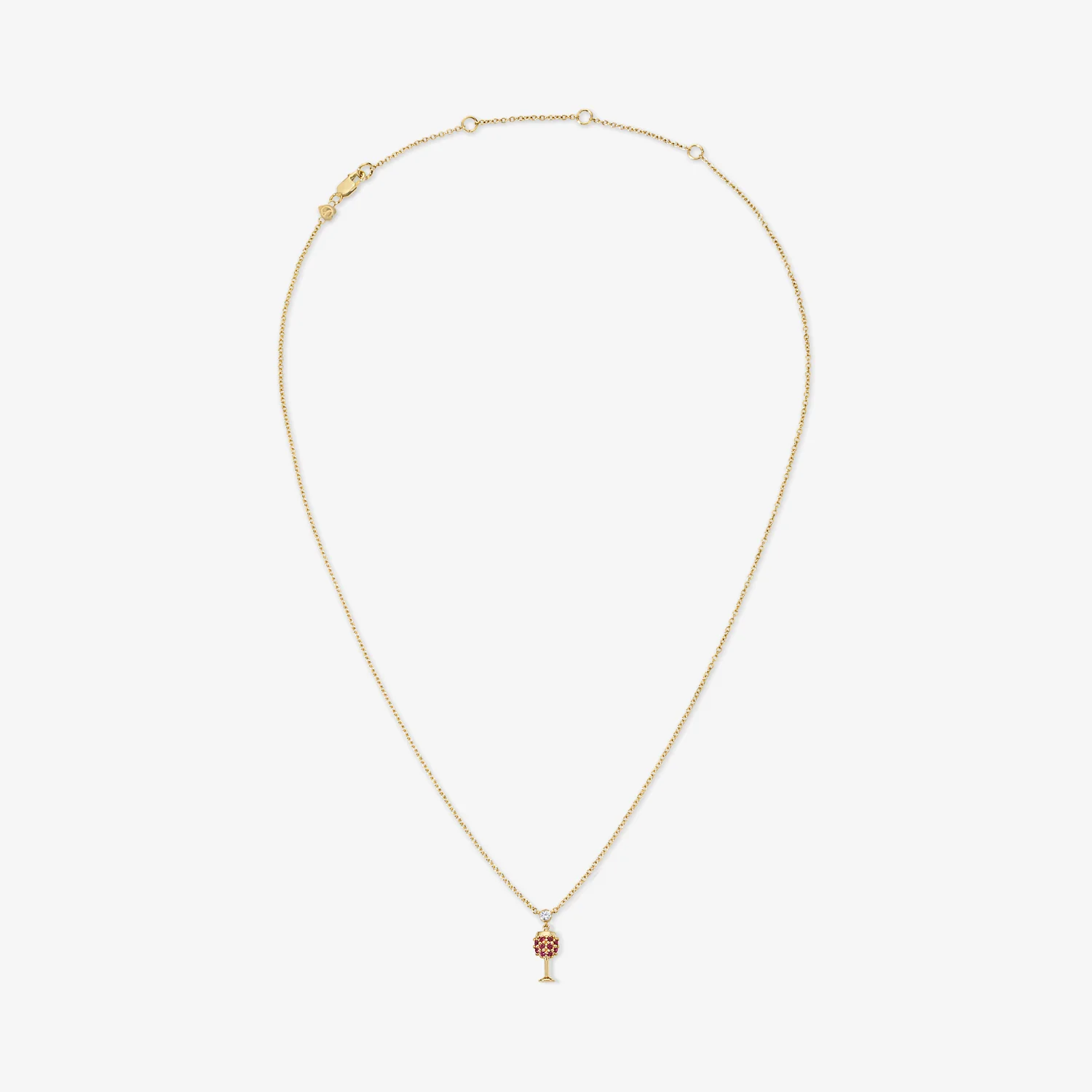 Cocktail Red Wine Chain Necklace - Image 2