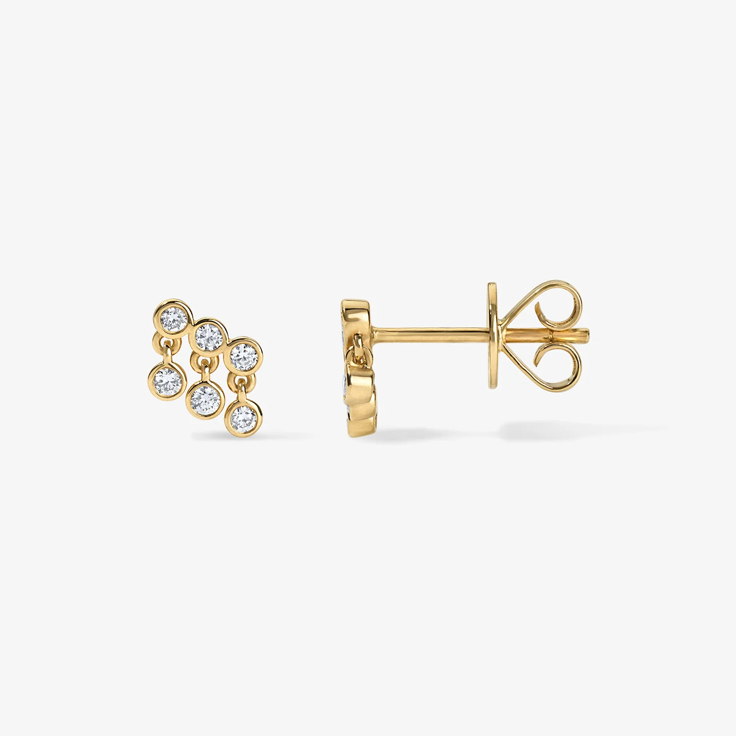Dakota Mini Diamond Shaker Earrings - Image 2