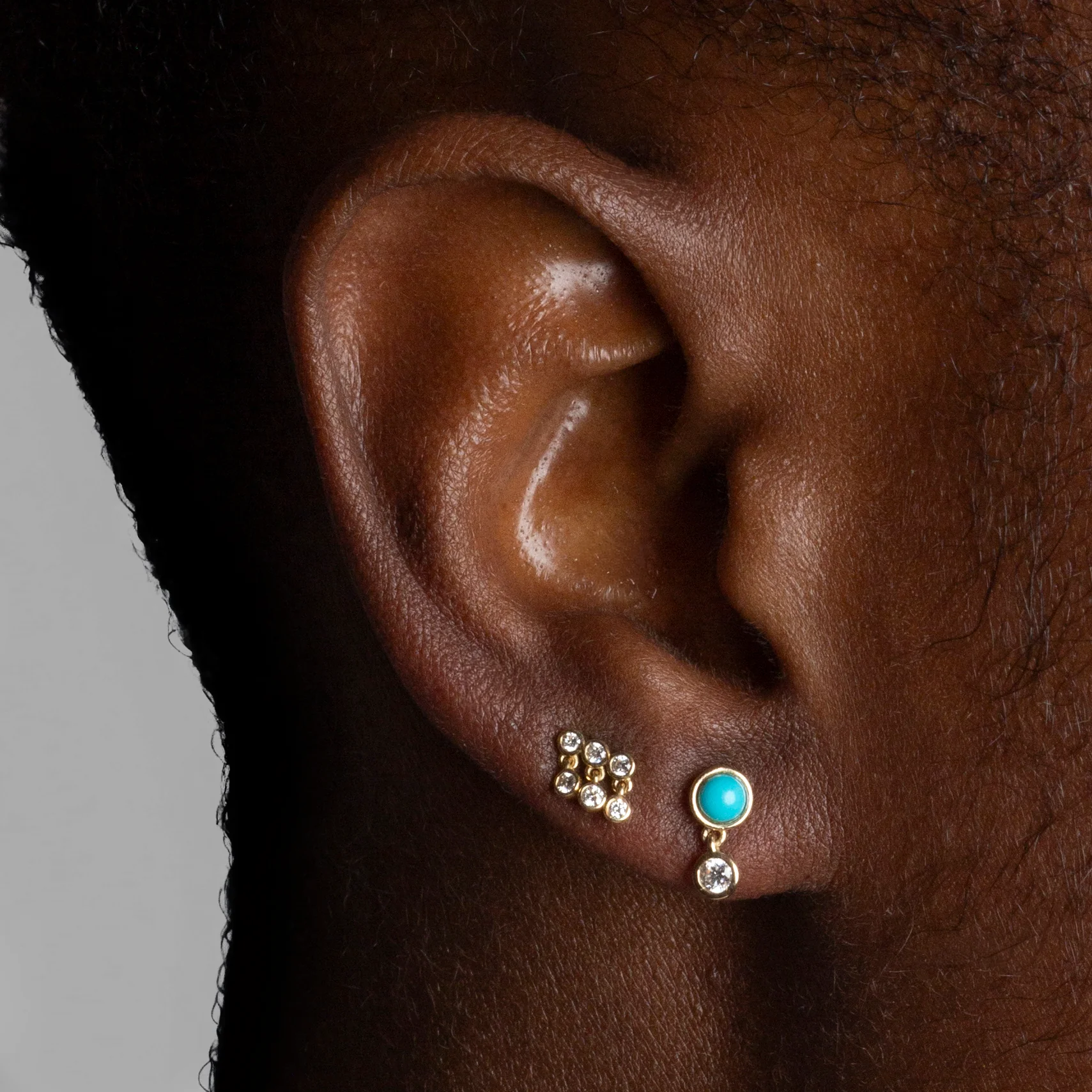 Dakota Mini Diamond Shaker Earrings - Image 3