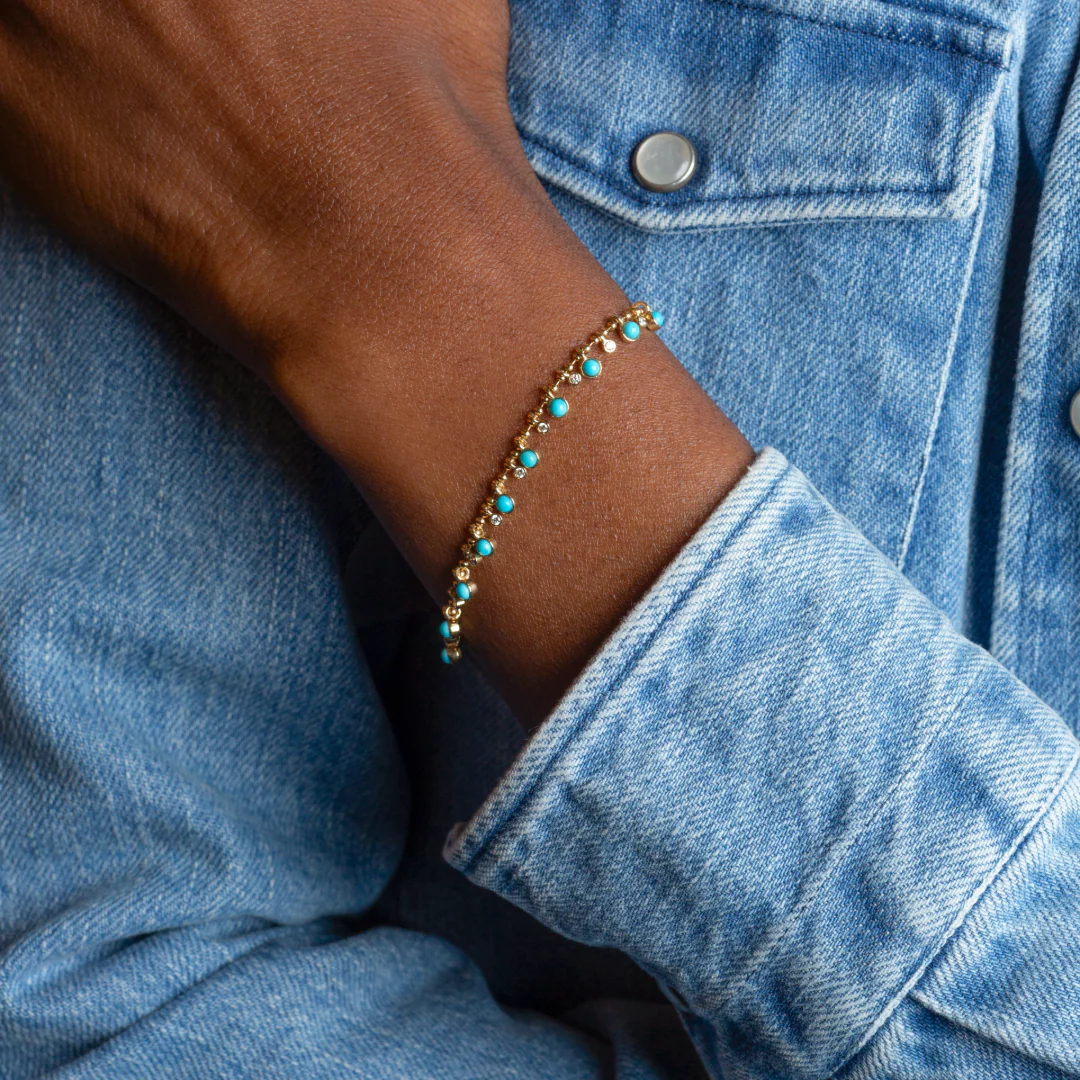 Dakota Turquoise Shaker Bracelet - Image 2