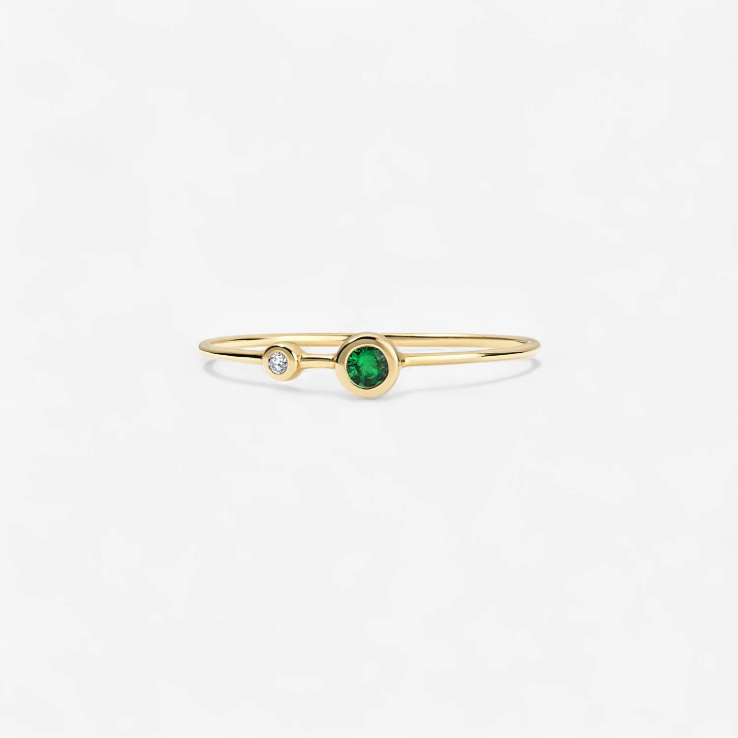 Margot Diamond and Gemstone Two Stone Ring - Image 3