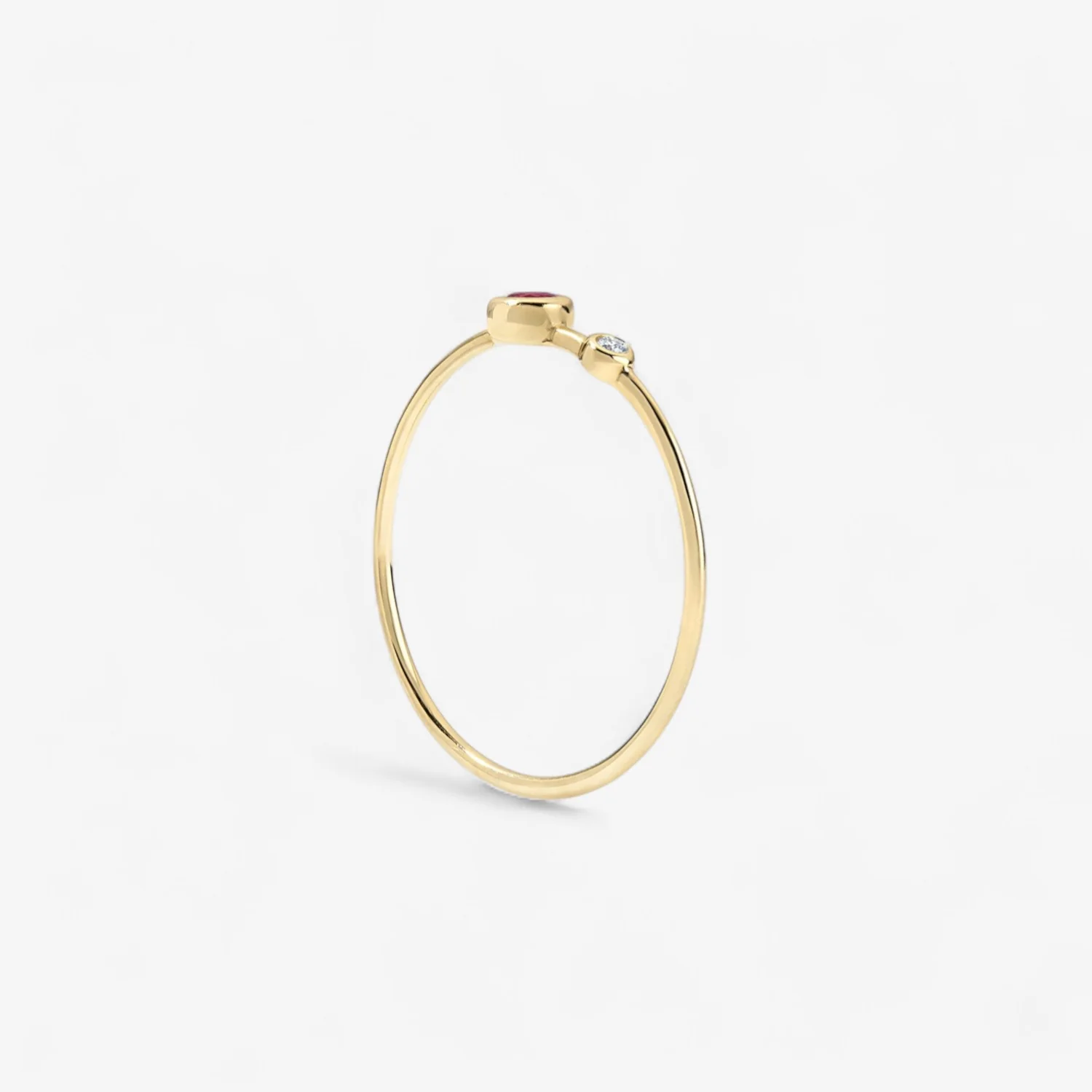 Margot Diamond and Gemstone Two Stone Ring - Image 5