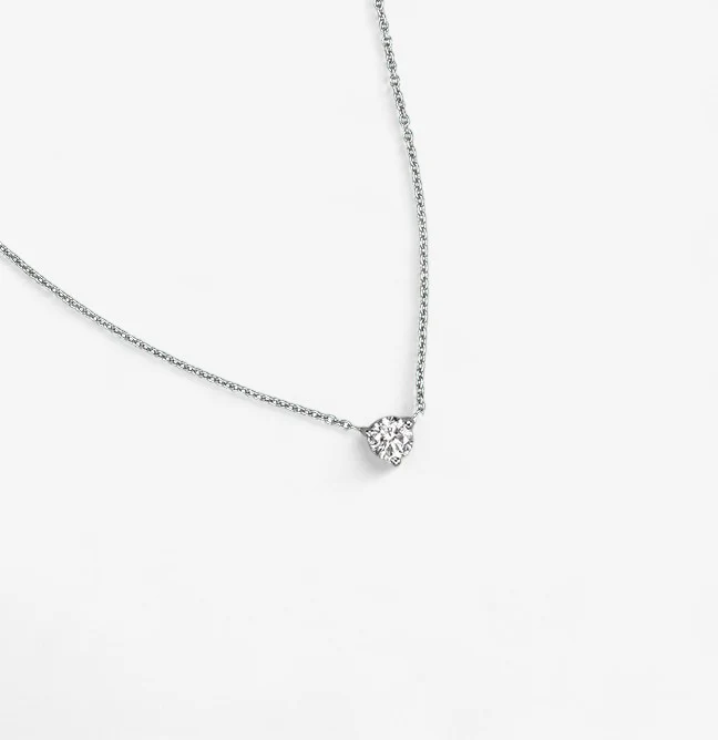 Signature Diamond Solitaire Necklace - Image 5