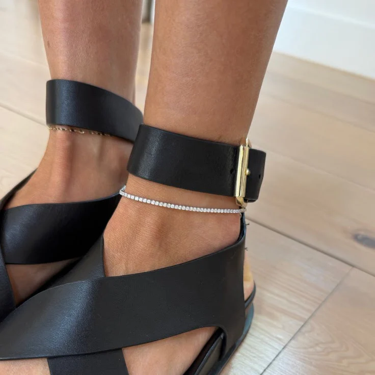 Signature Diamond Tennis Anklet - Image 5