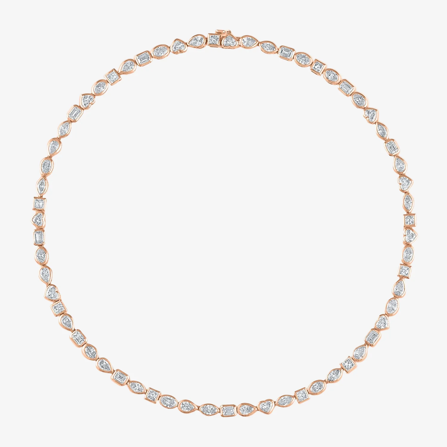 Margot Mixed Shape Bezel Tennis Necklace - Image 4