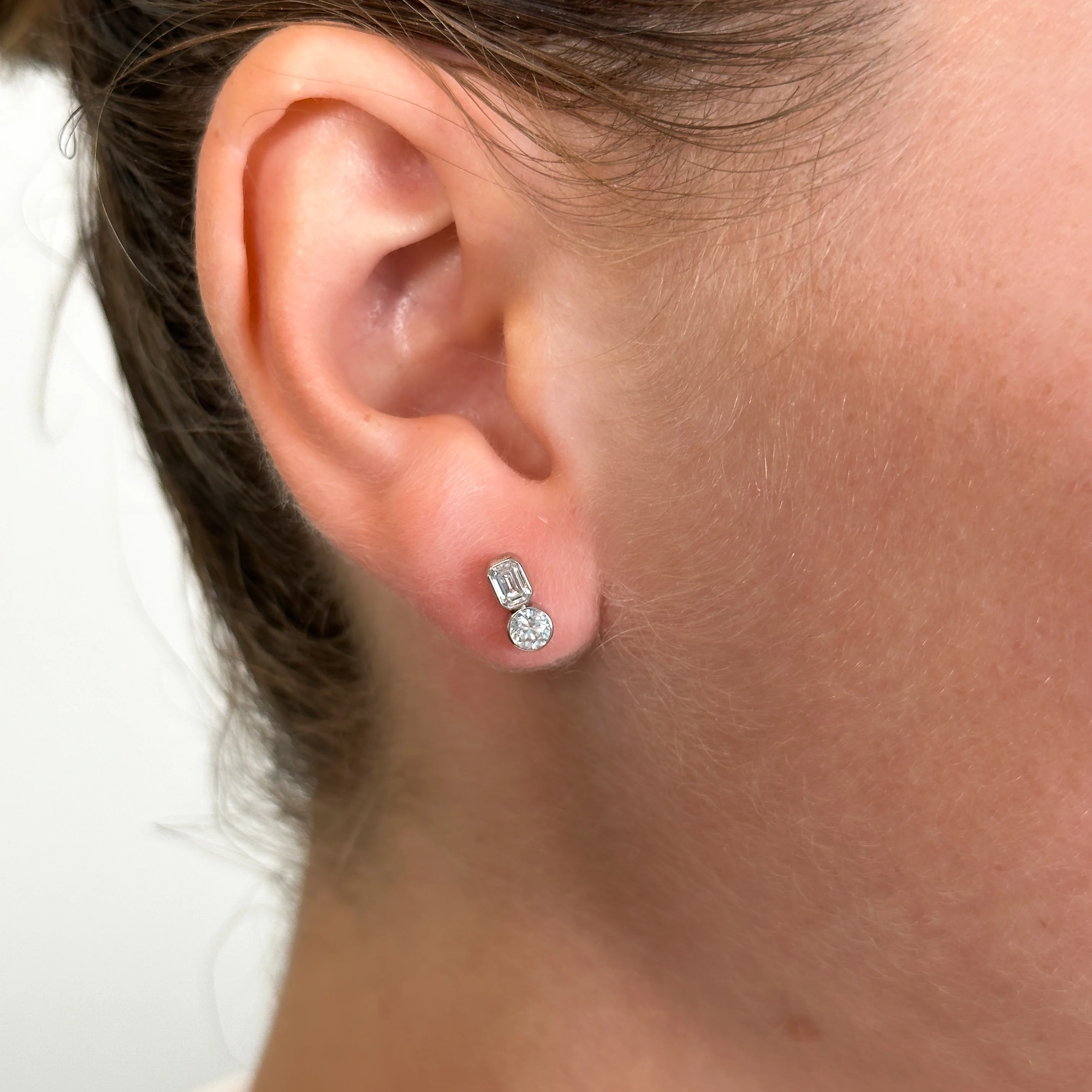 Undecided Two Stone Earring - Image 4