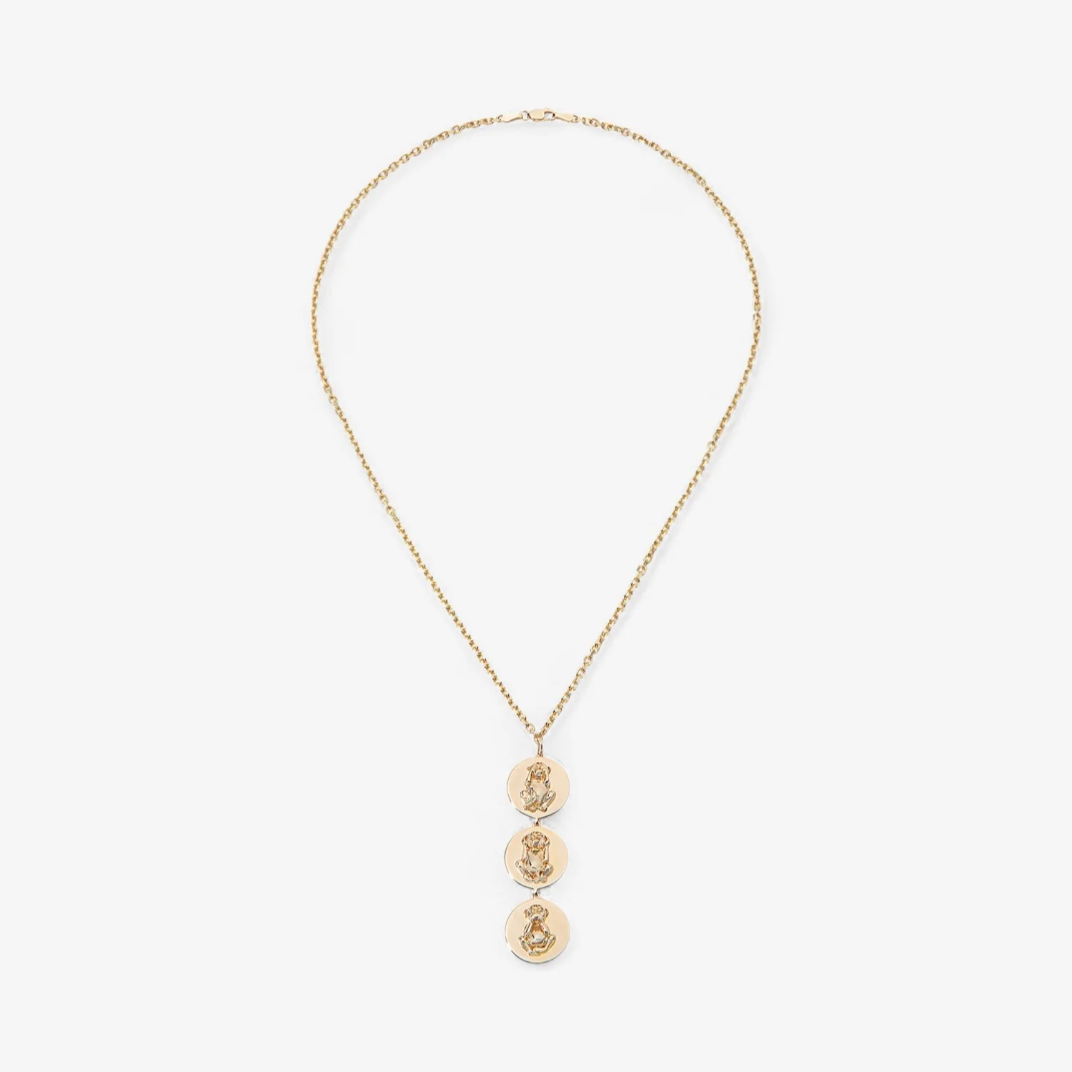 Token Wise Monkey Medallion Drop Necklace - Image 2