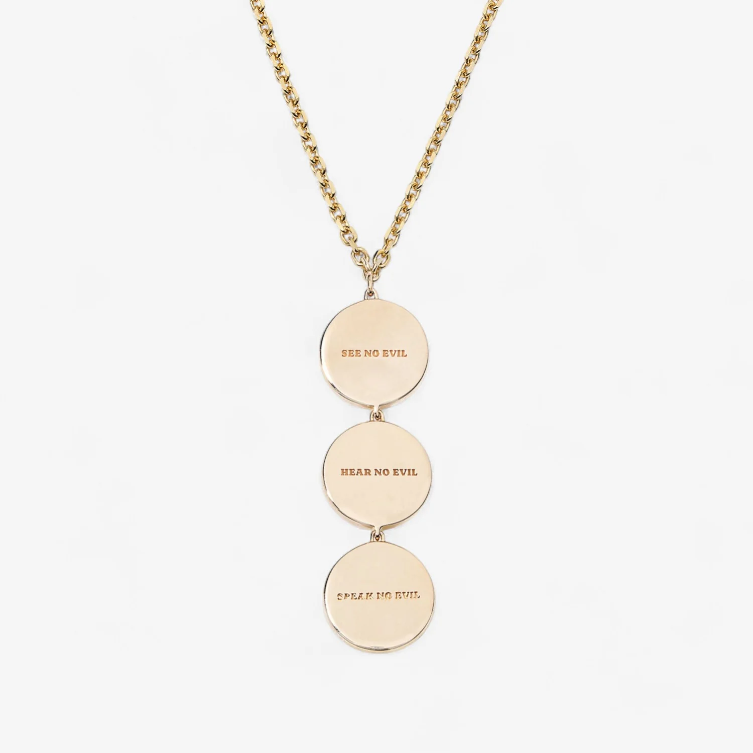Token Wise Monkey Medallion Drop Necklace - Image 4