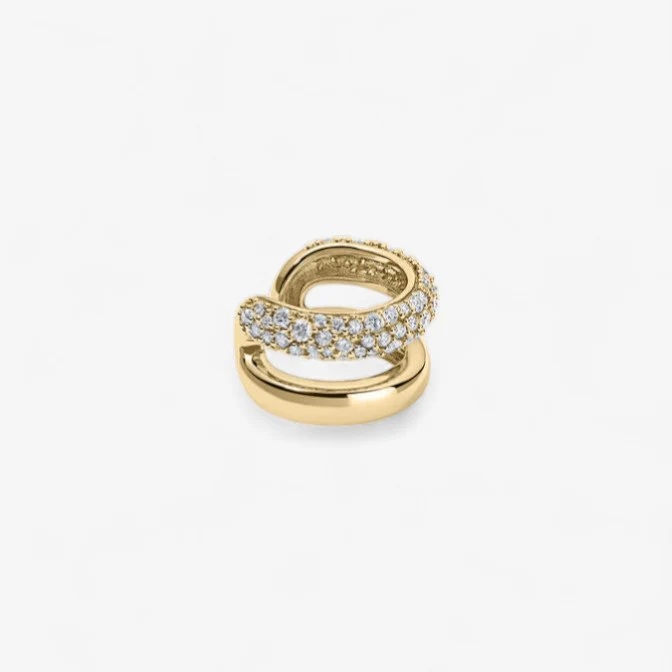 Madison Diamond Double Dome Ear Cuff - Image 4