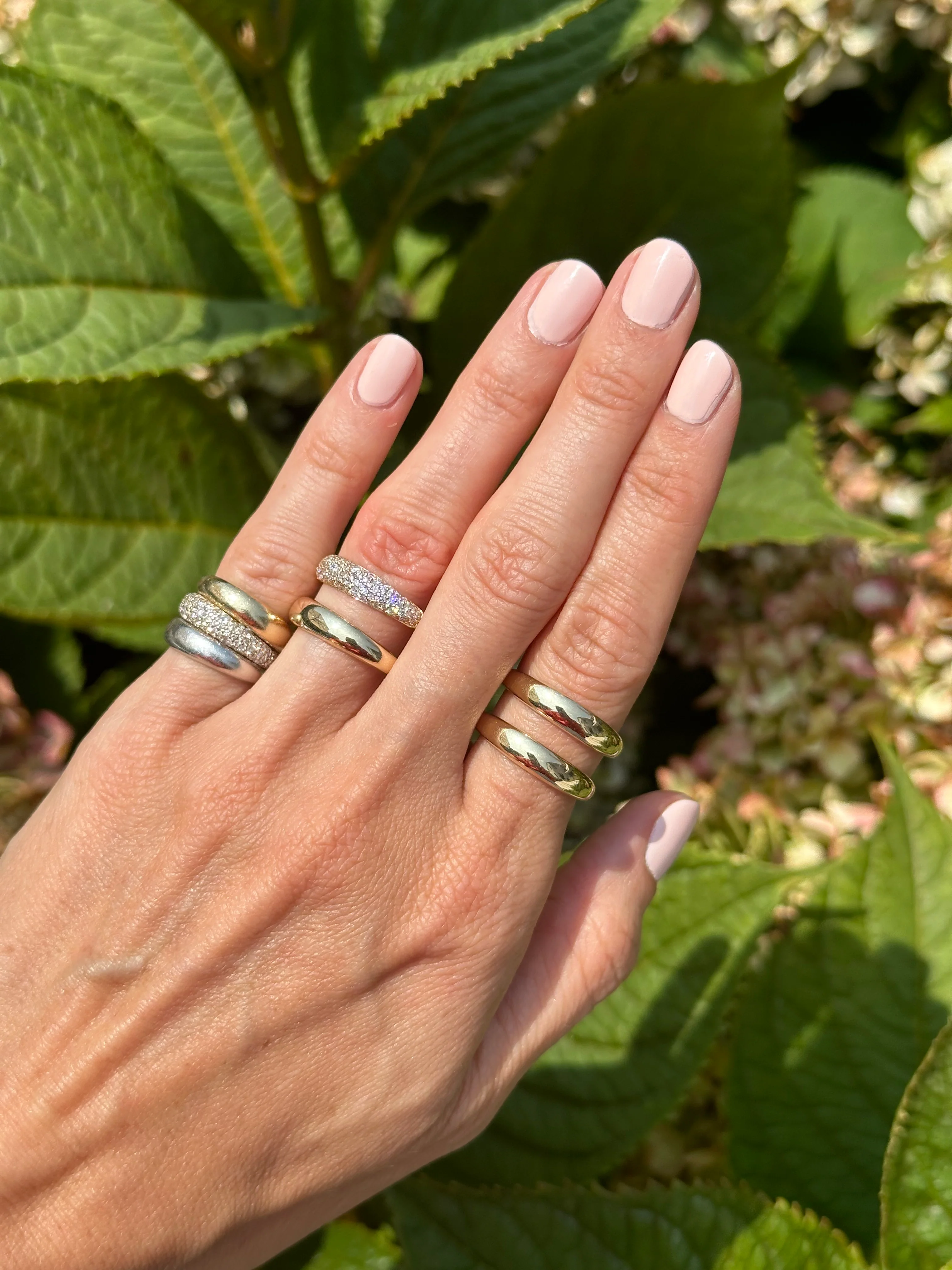 Madison Gold and Diamond Double Dome Ring - Image 4