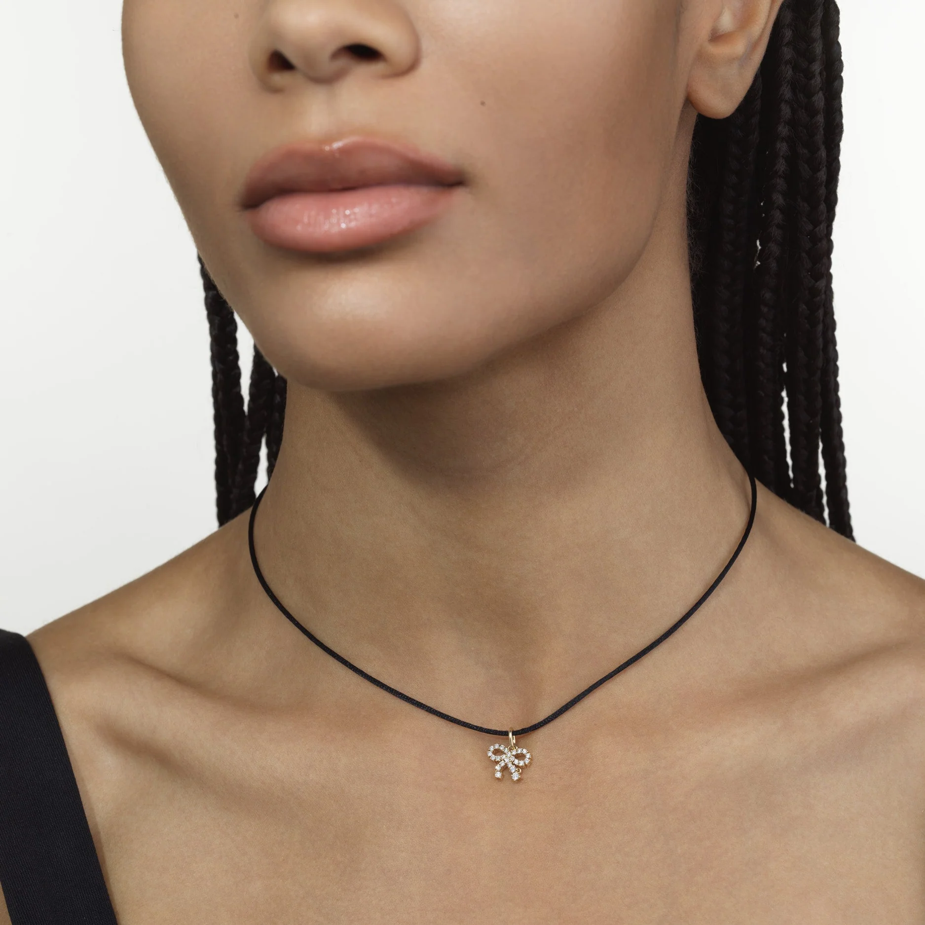 Grace Diamond Bow Pendant - Image 3