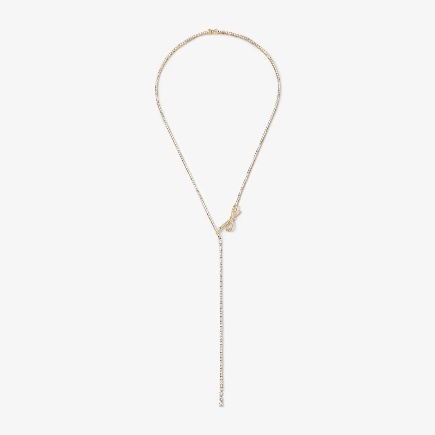 Grace Diamond Lariat with Pave Bow