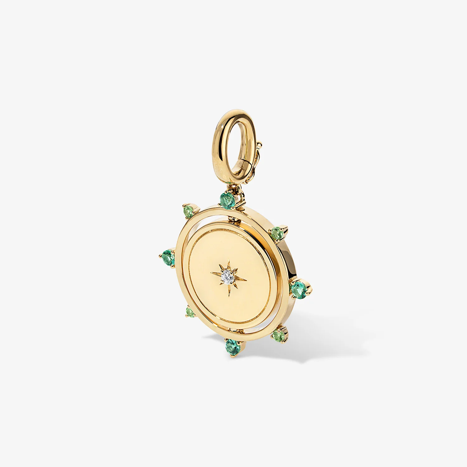 Grace Emerald Spinner Pendant - Image 2