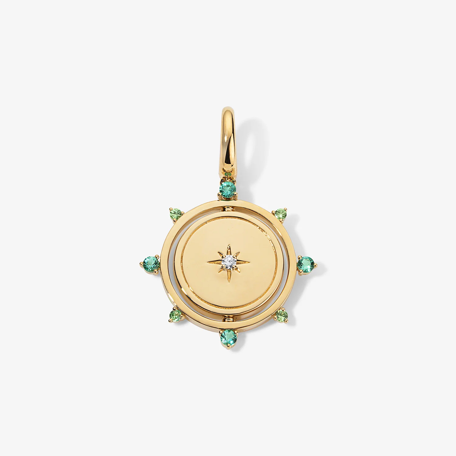 Grace Emerald Spinner Pendant - Image 3