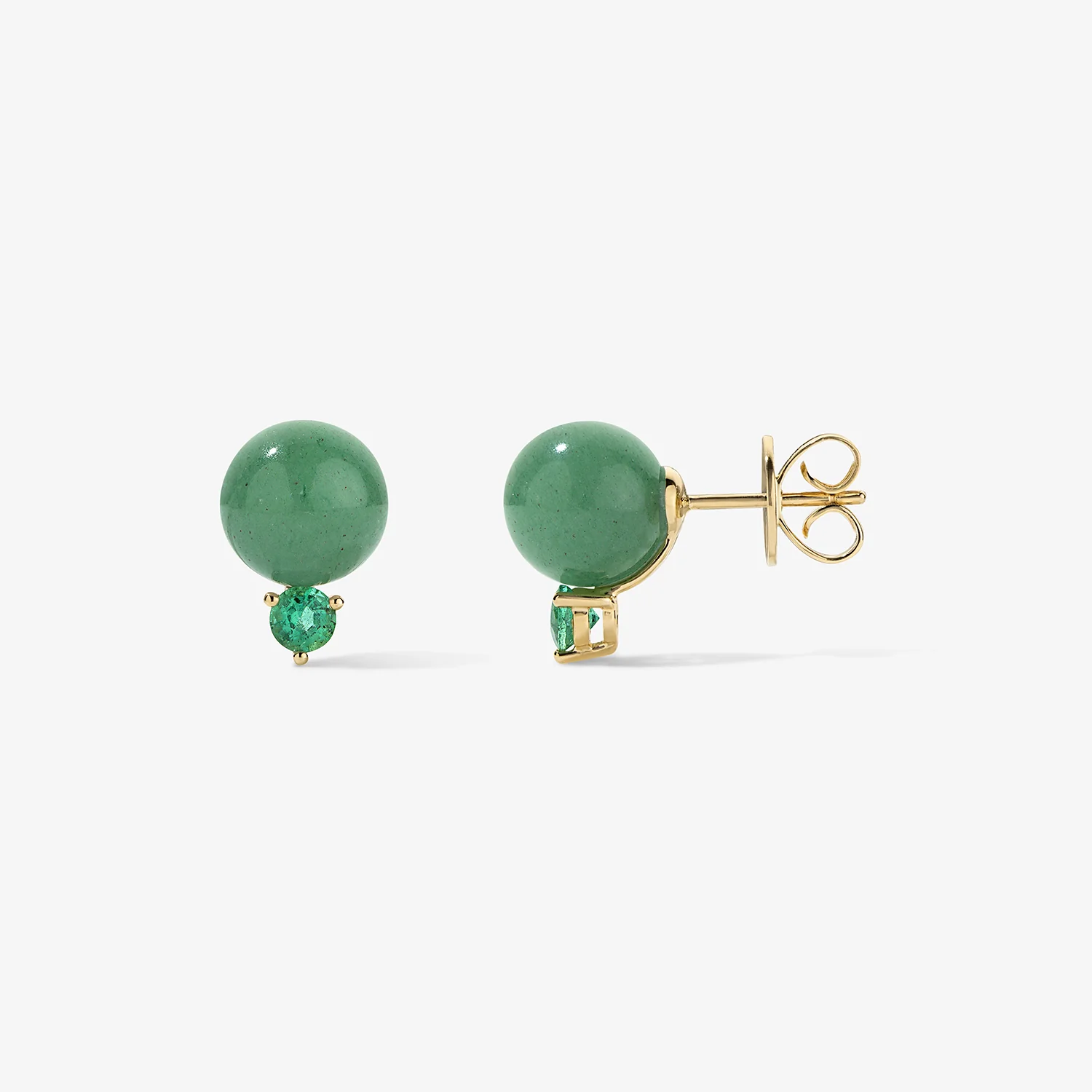 Grace Green Aventurine and Emerald Studs - Image 3