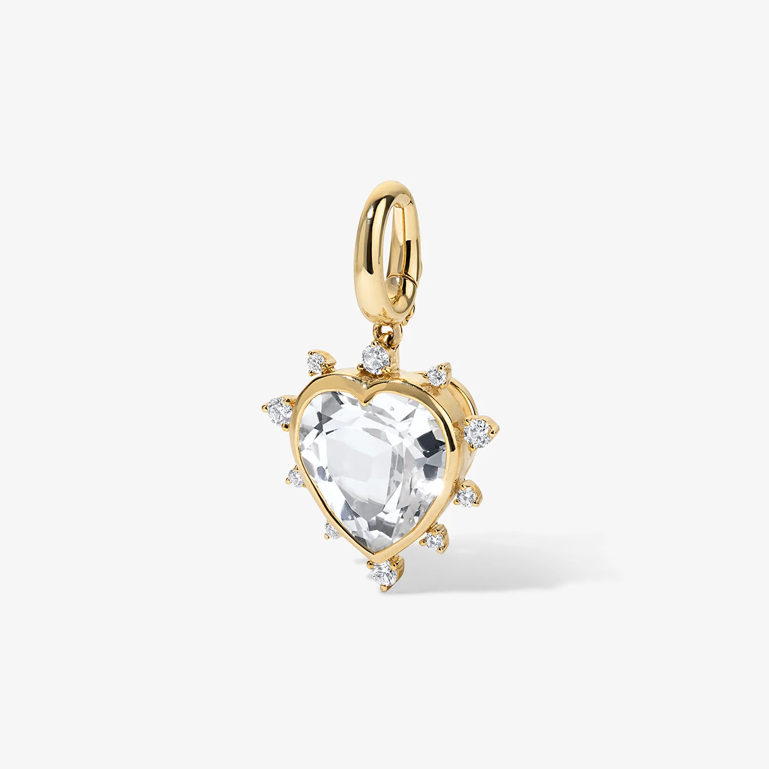 Grace Heart Charm with Diamond Halo - Image 3